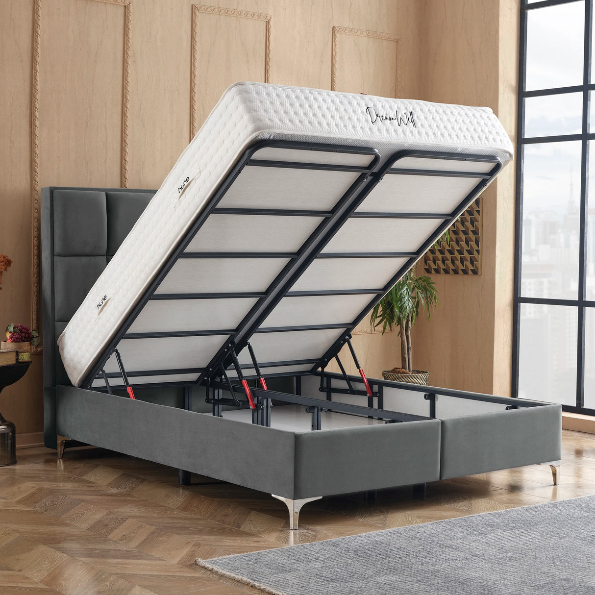 Bett mit Stauraum CASTLE