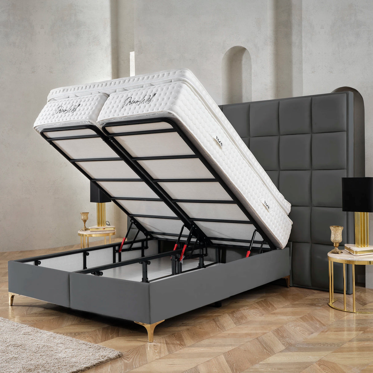 Bett mit Stauraum CASTLE LONG