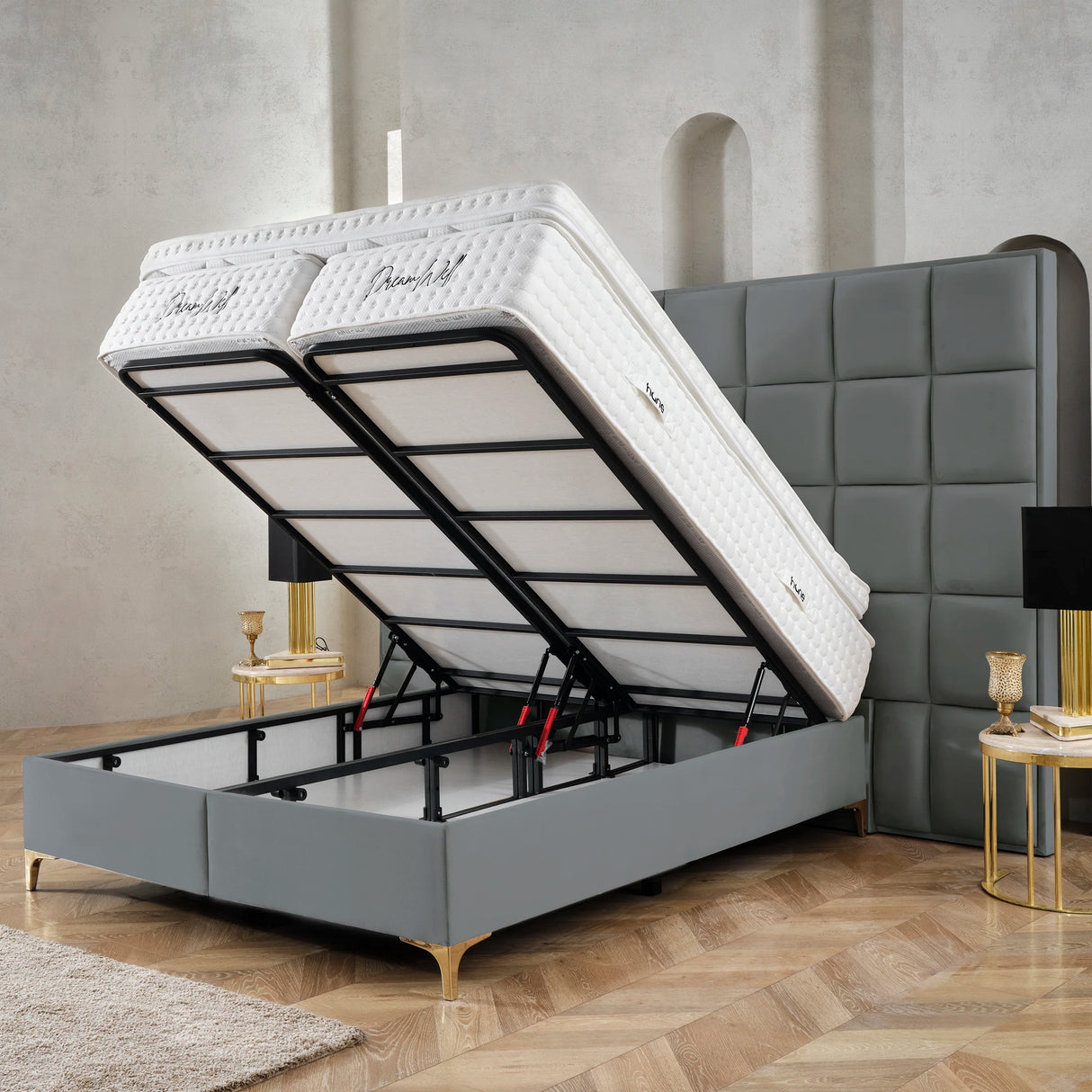 Bett mit Stauraum CASTLE LONG