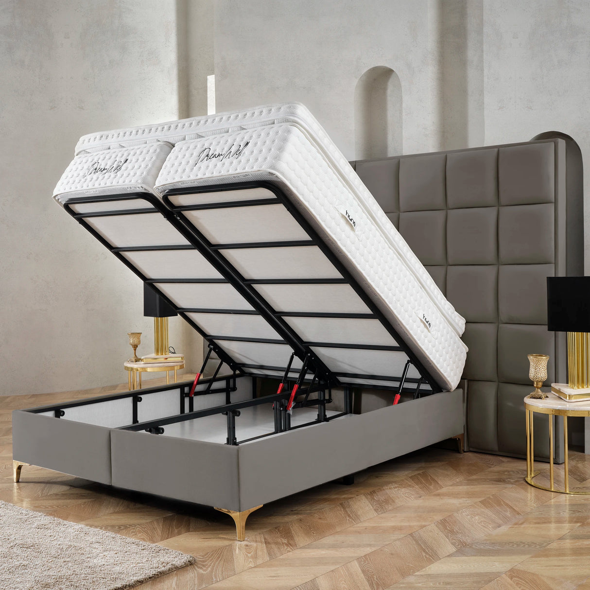 Bett mit Stauraum CASTLE LONG