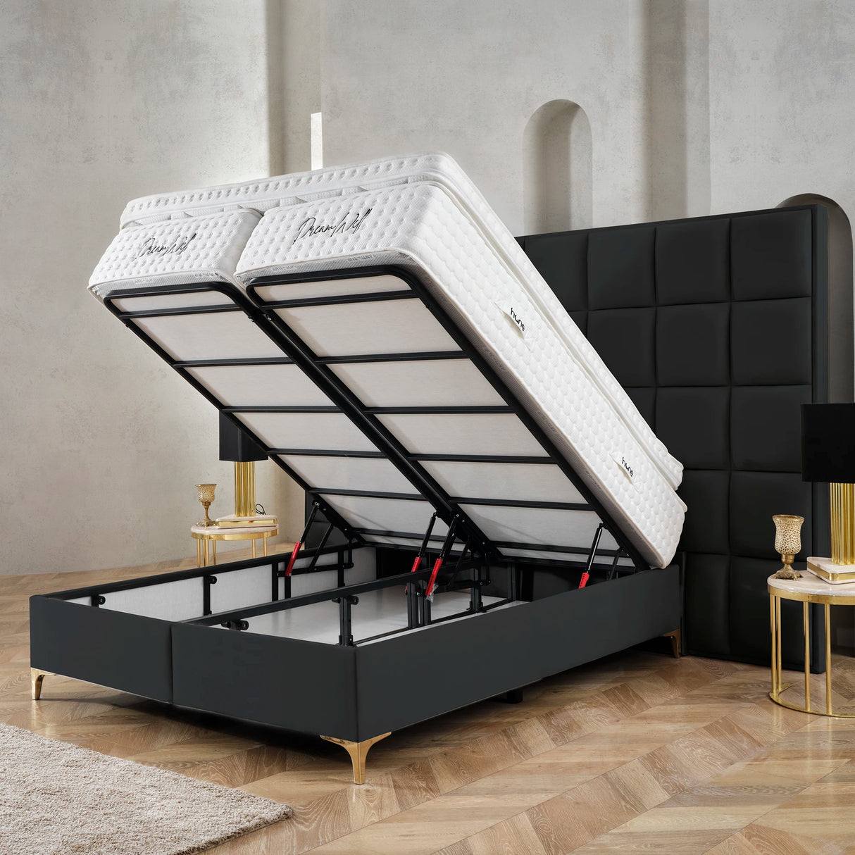 Bett mit Stauraum CASTLE LONG