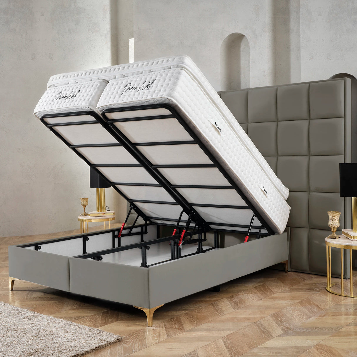 Bett mit Stauraum CASTLE LONG