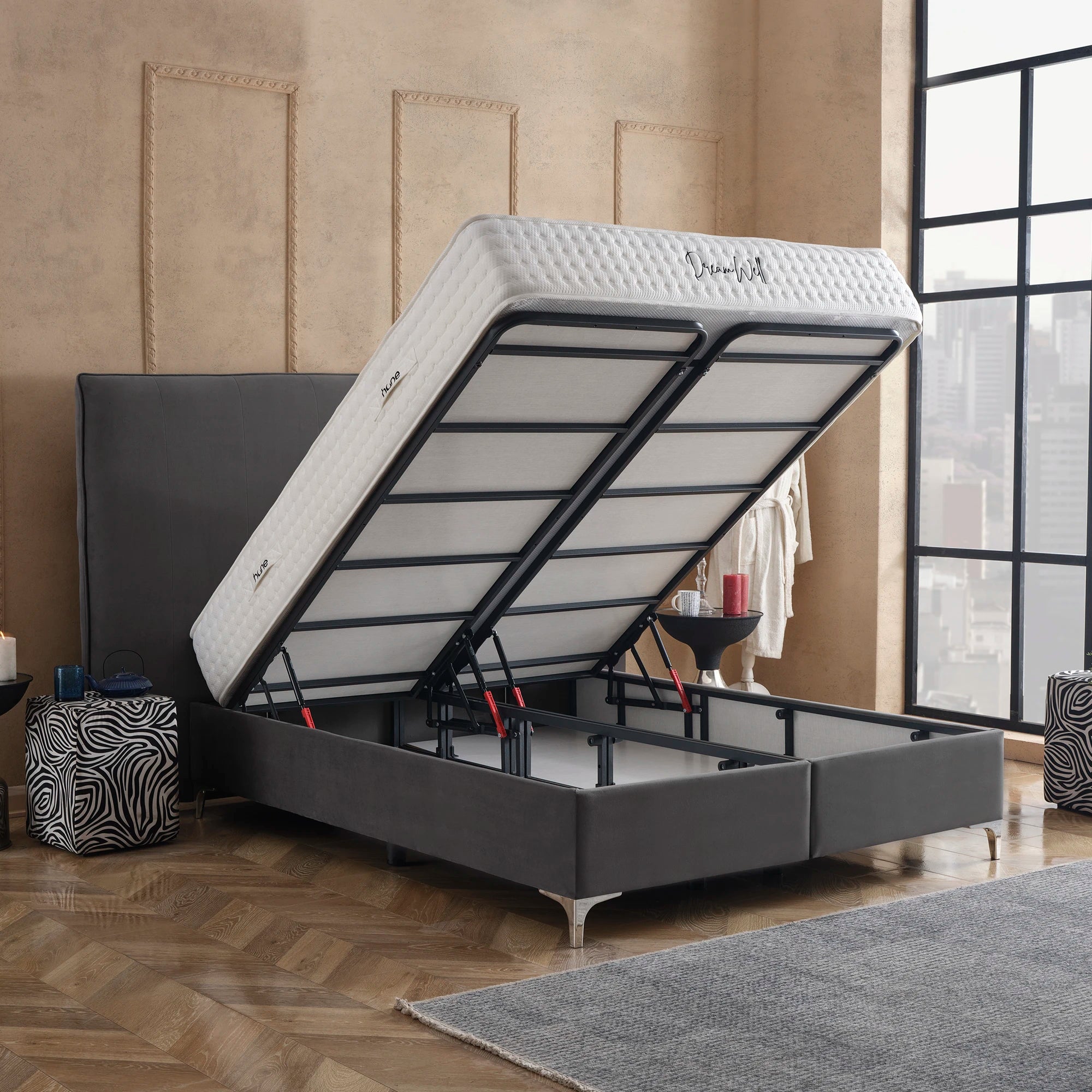 Bett mit Stauraum FABOULAS