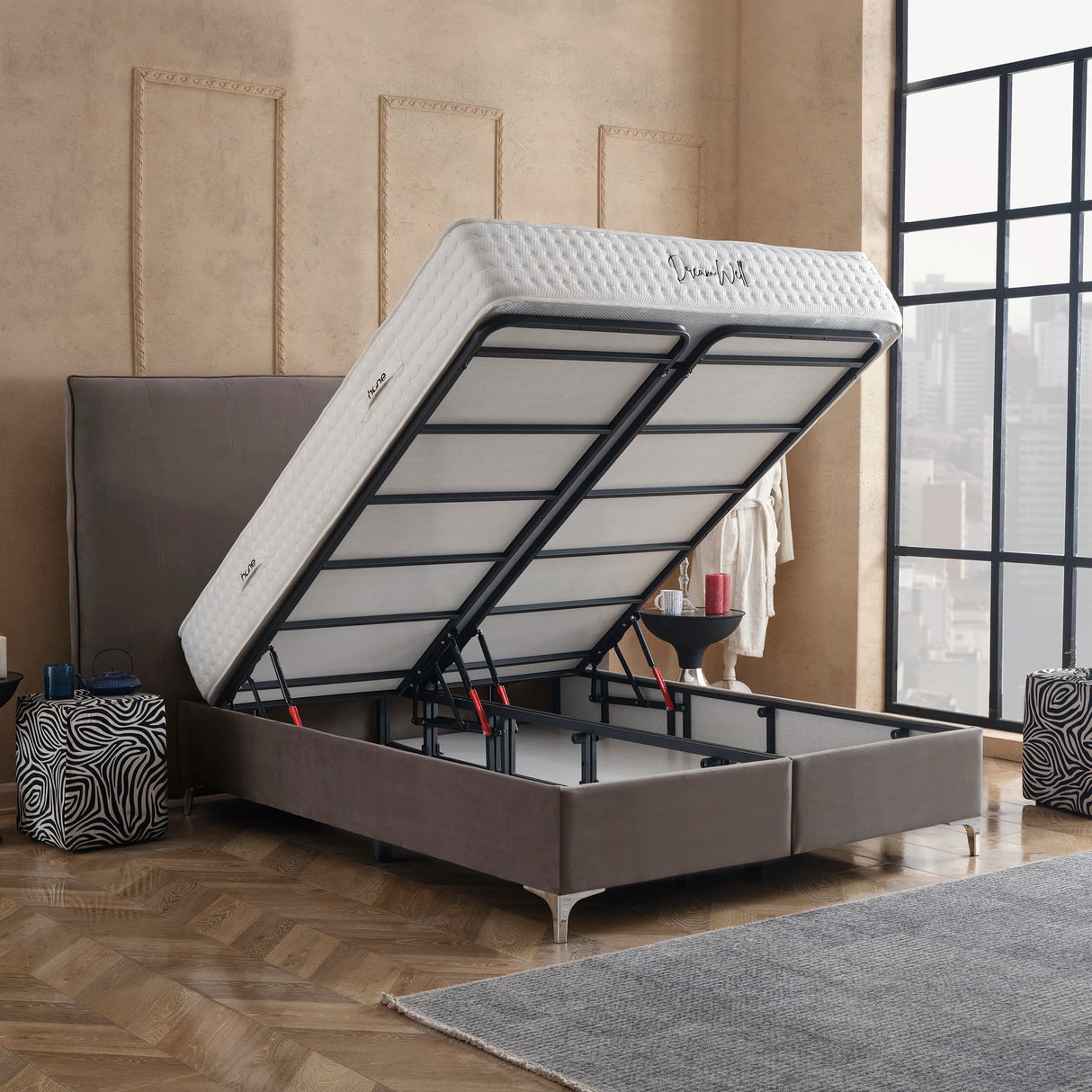 Bett mit Stauraum FABOULAS