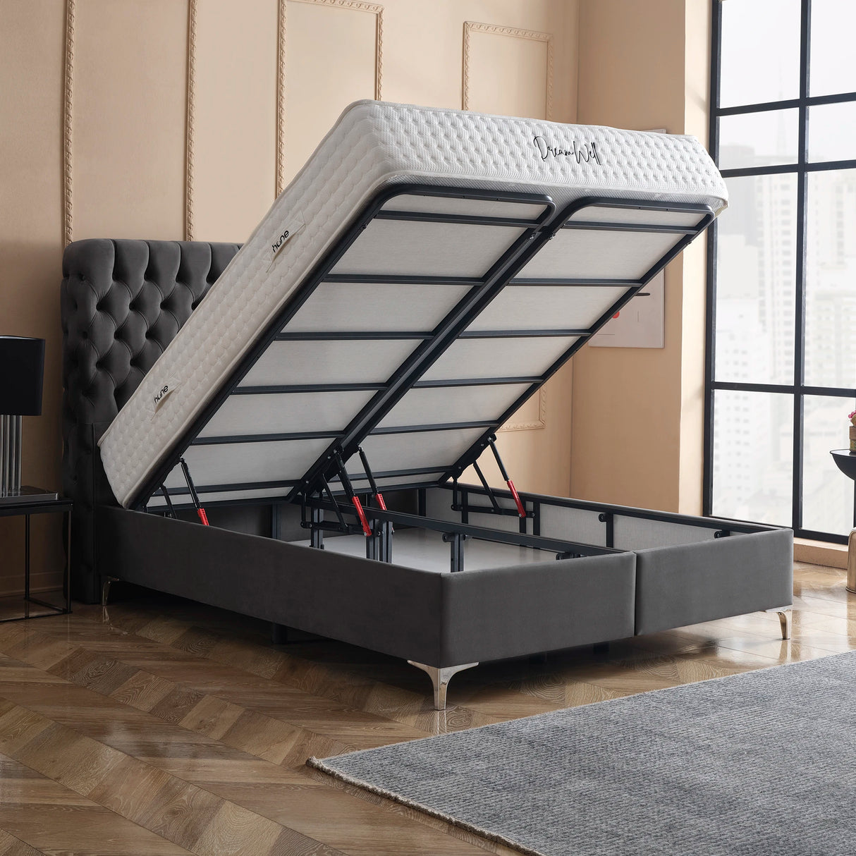 Bett mit Stauraum HERMES