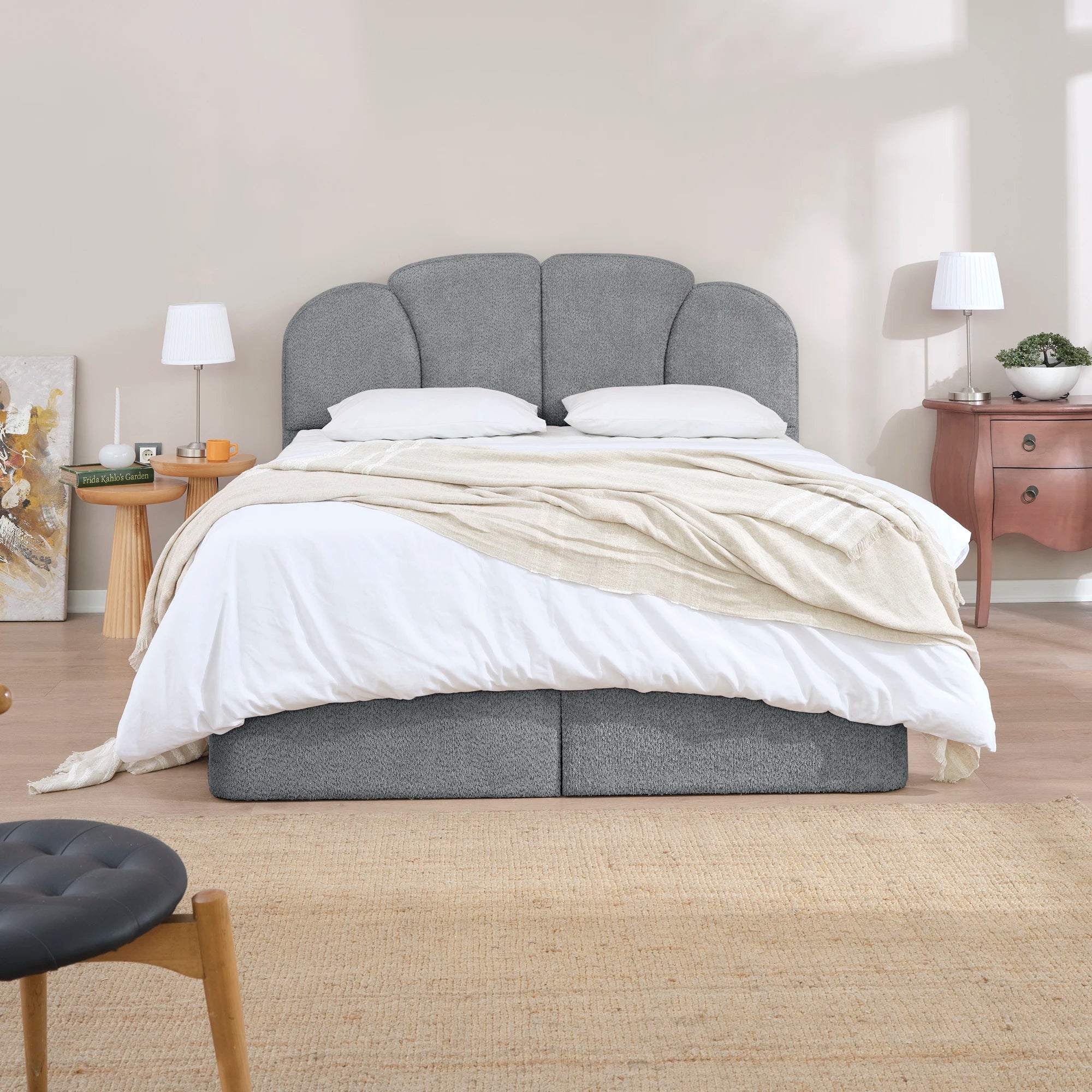 Designer Polsterbett mit Stauraum Jasmin