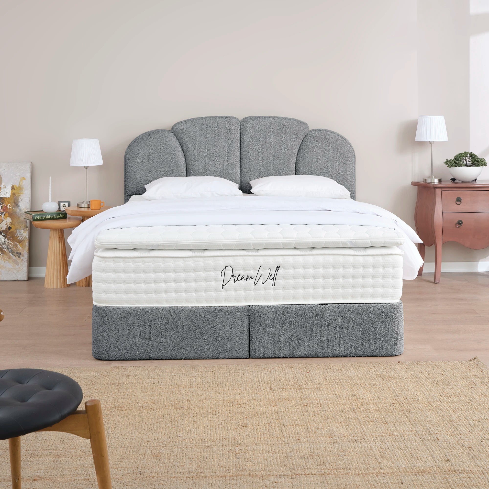 Designer Polsterbett mit Stauraum Jasmin