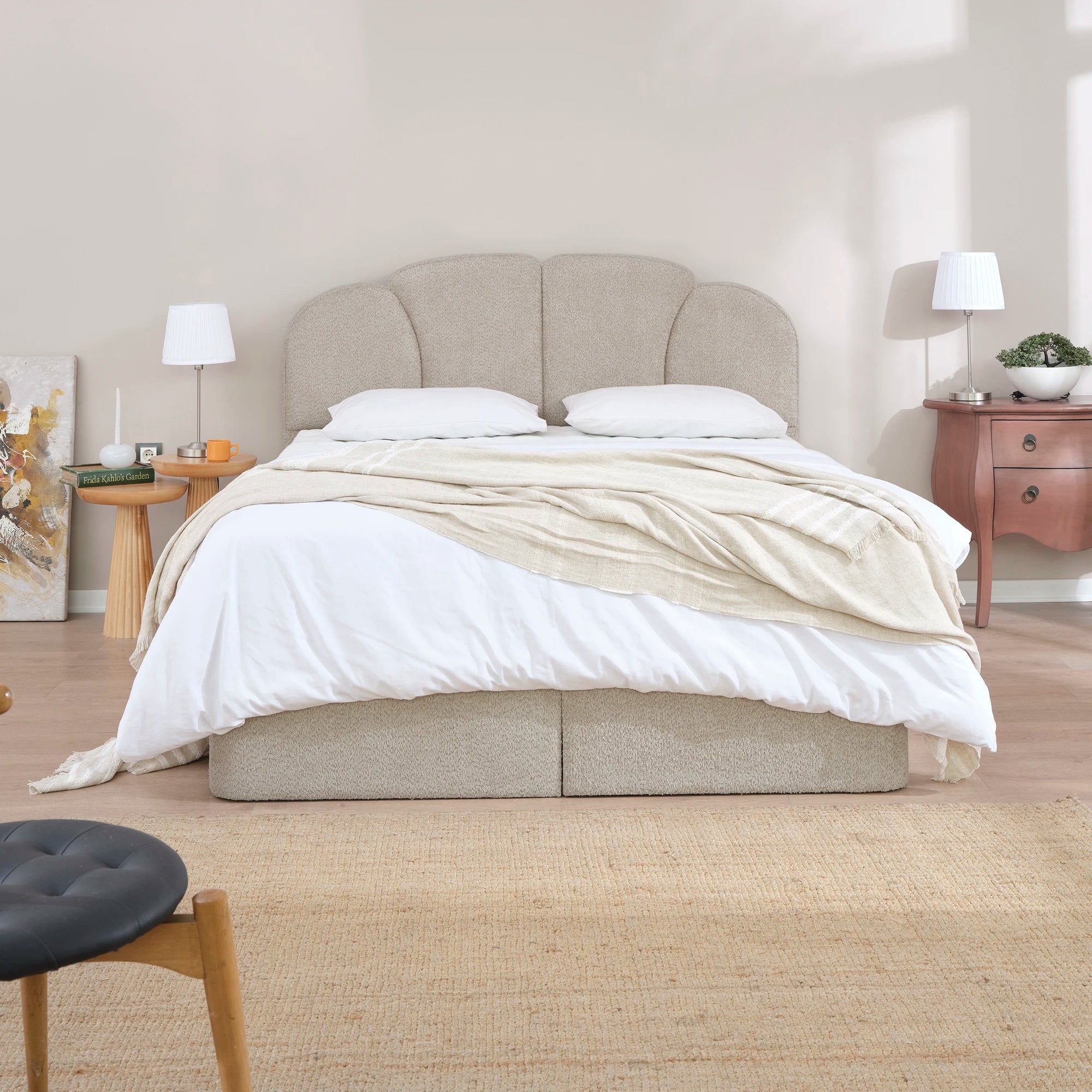 Designer Polsterbett mit Stauraum Jasmin