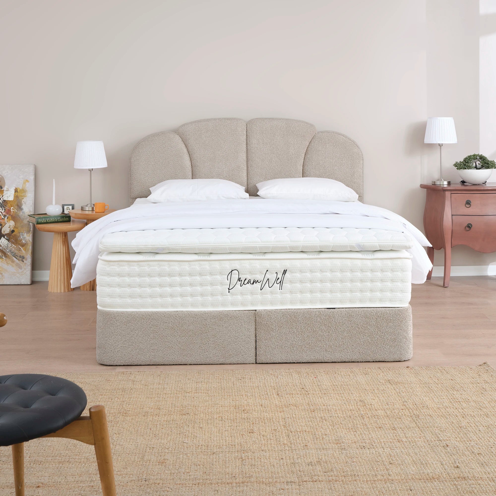 Designer Polsterbett mit Stauraum Jasmin