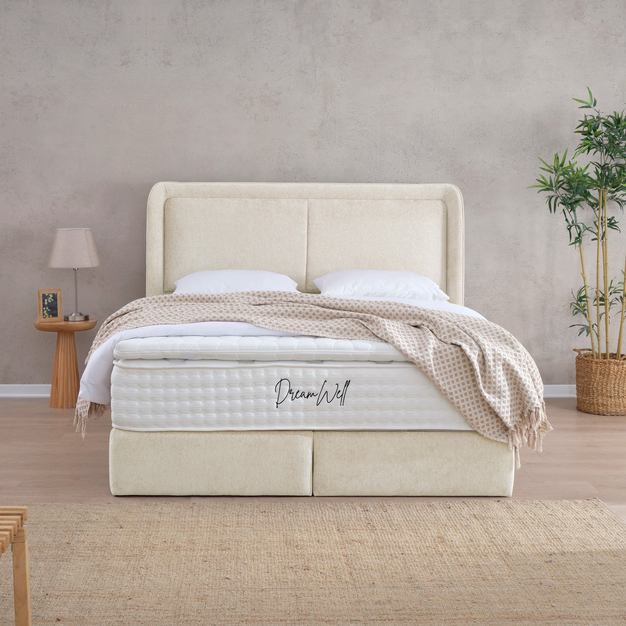 Designer Polsterbett mit Stauraum Leone