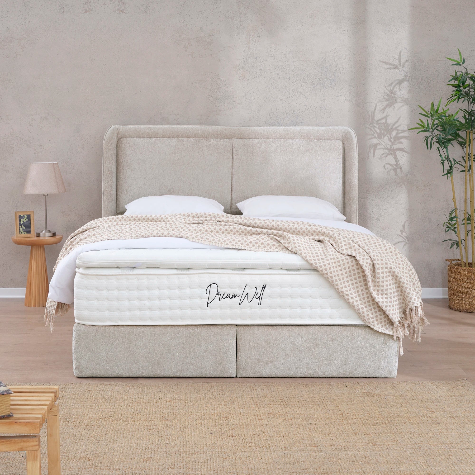 Designer Polsterbett mit Stauraum Leone