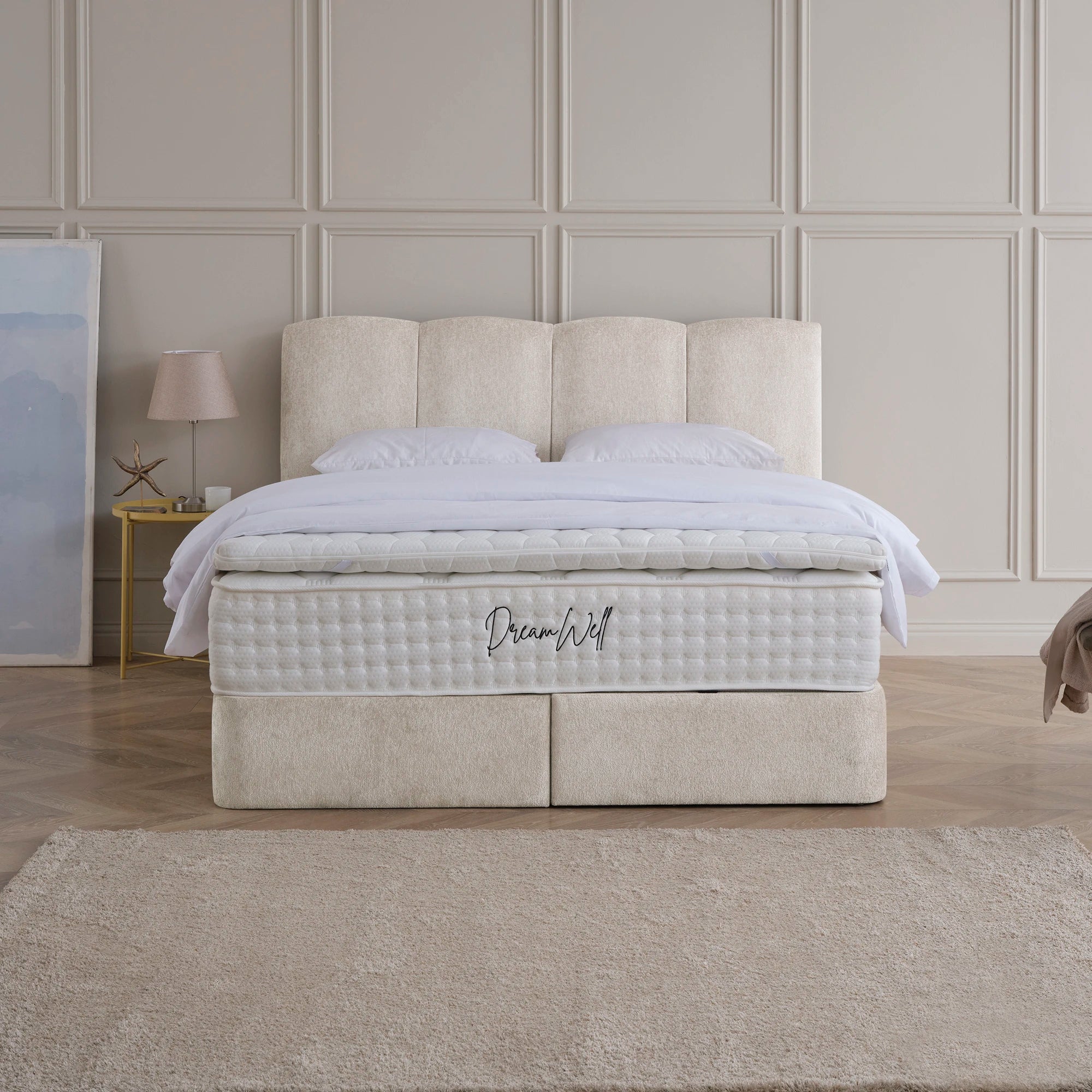 Designer Polsterbett mit Stauraum Lily