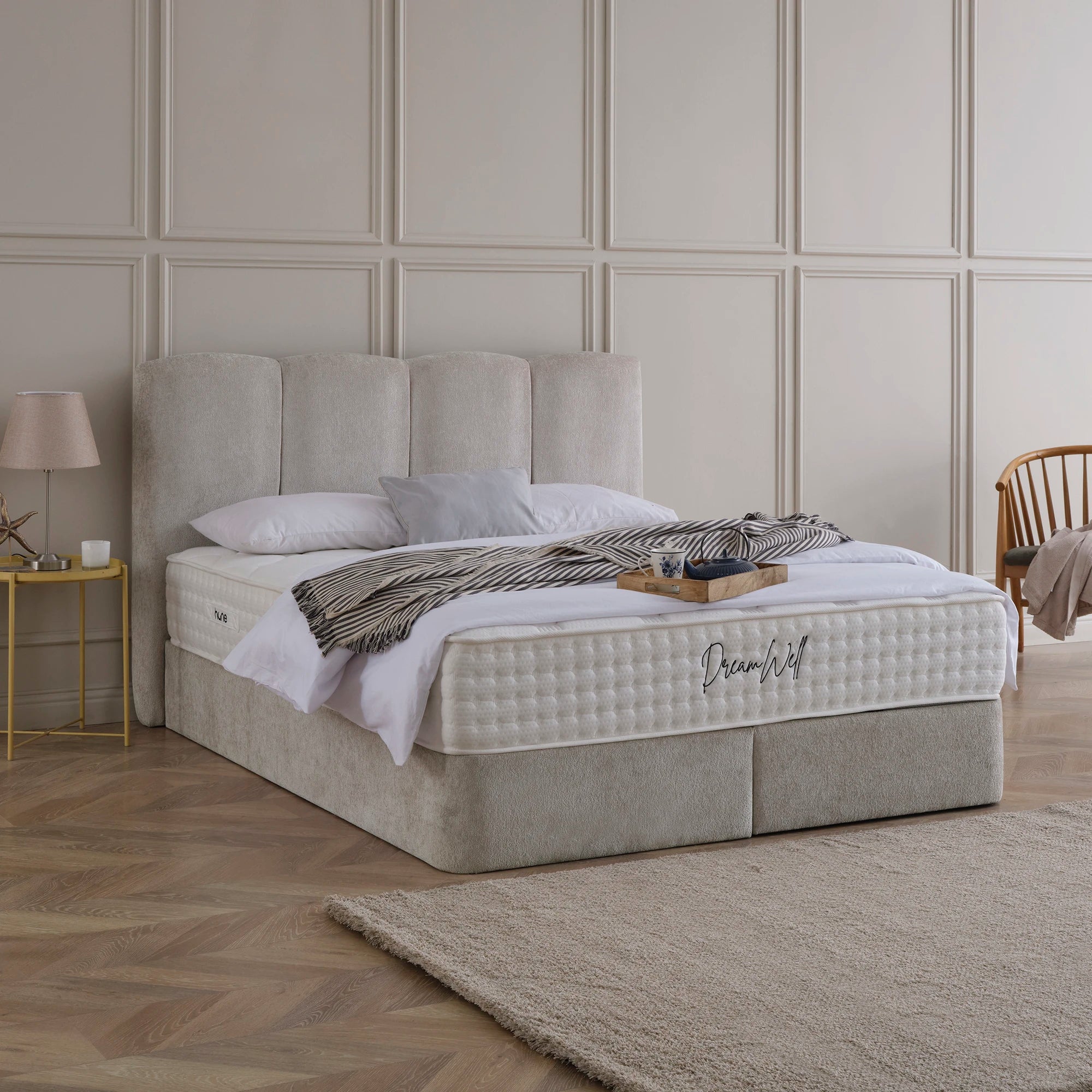 Designer Polsterbett mit Stauraum Lily