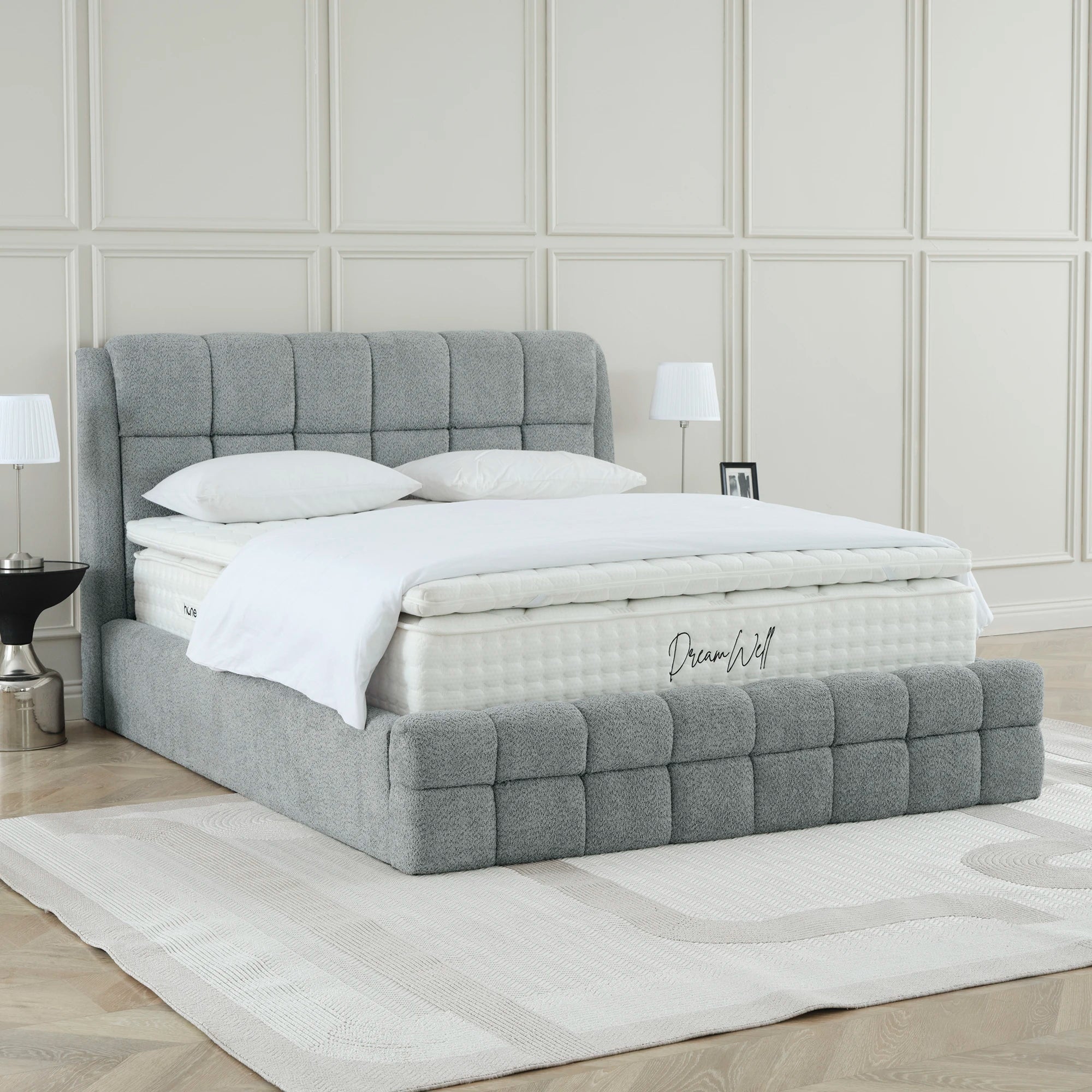 Designer Polsterbett mit Stauraum Mila