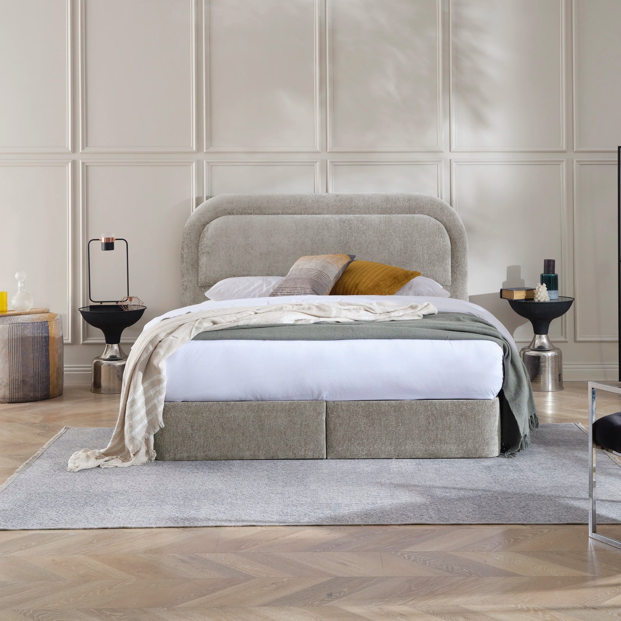 Designer Polsterbett mit Stauraum Noa