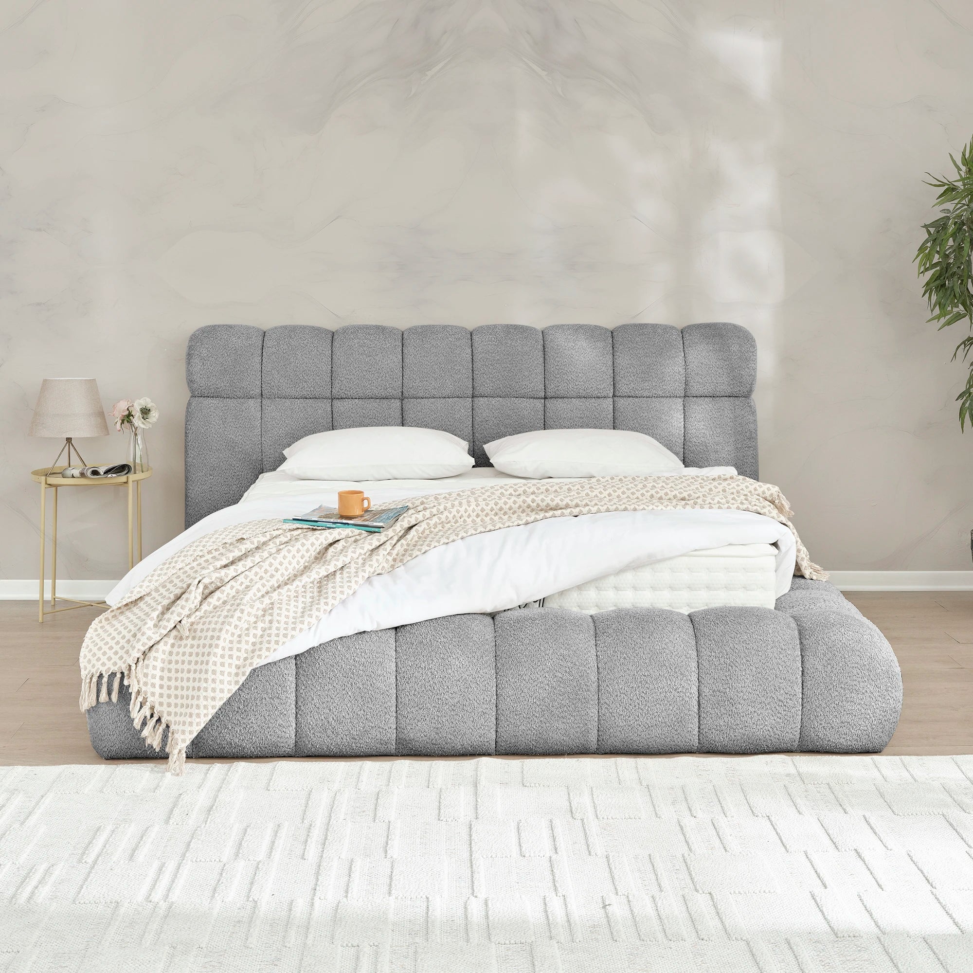 Designer Polsterbett mit Stauraum Nora