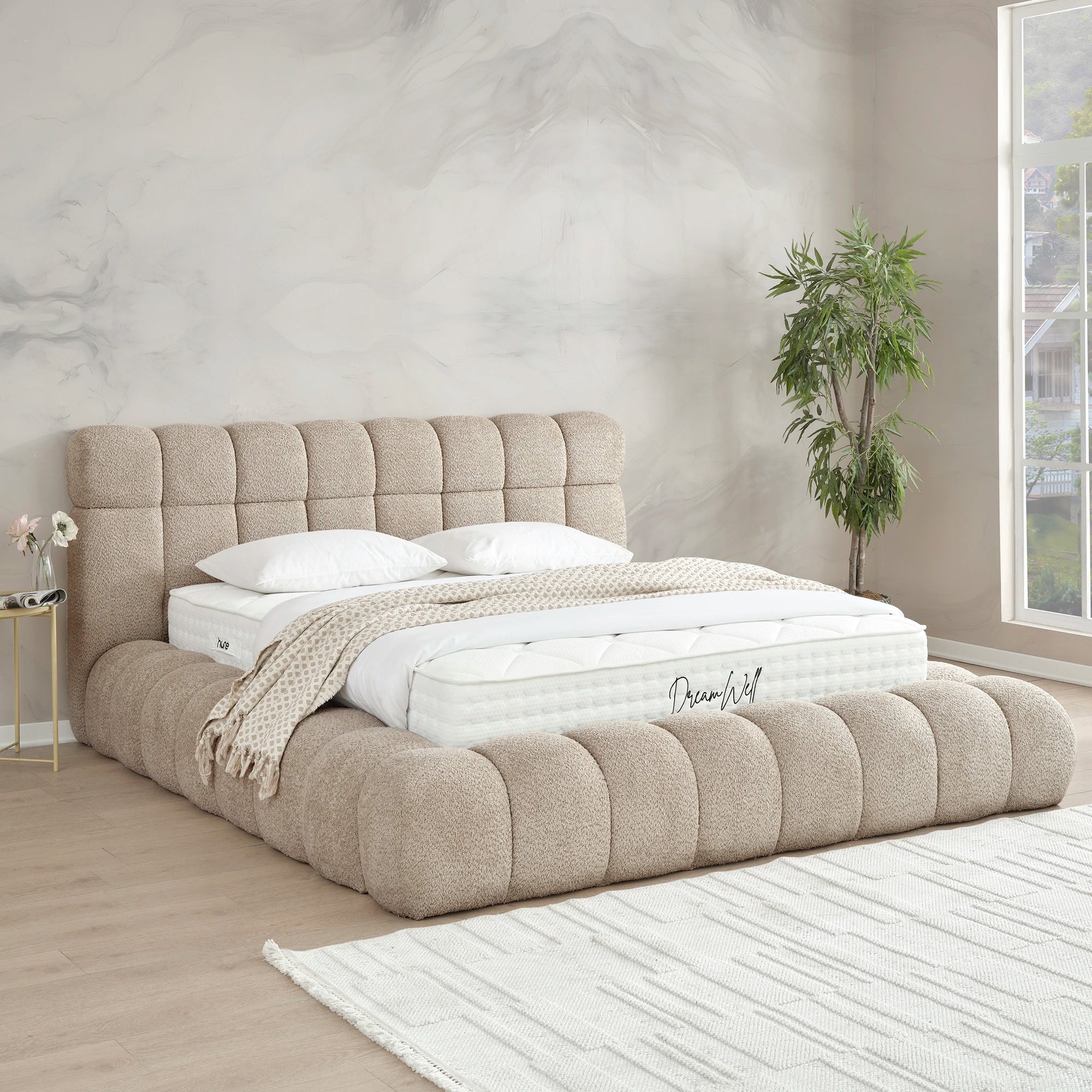 Designer Polsterbett mit Stauraum Nora