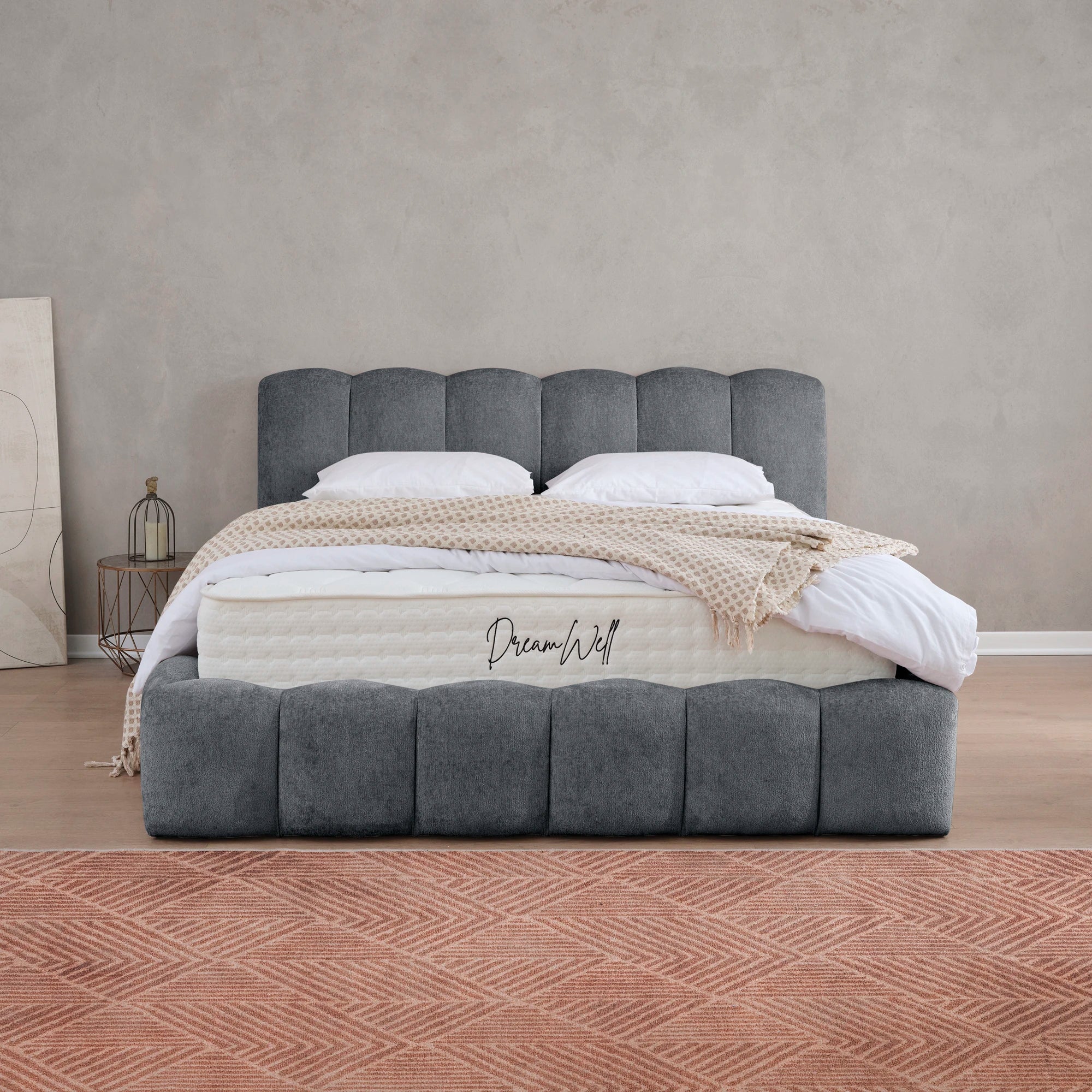 Designer Polsterbett mit Stauraum Teddy