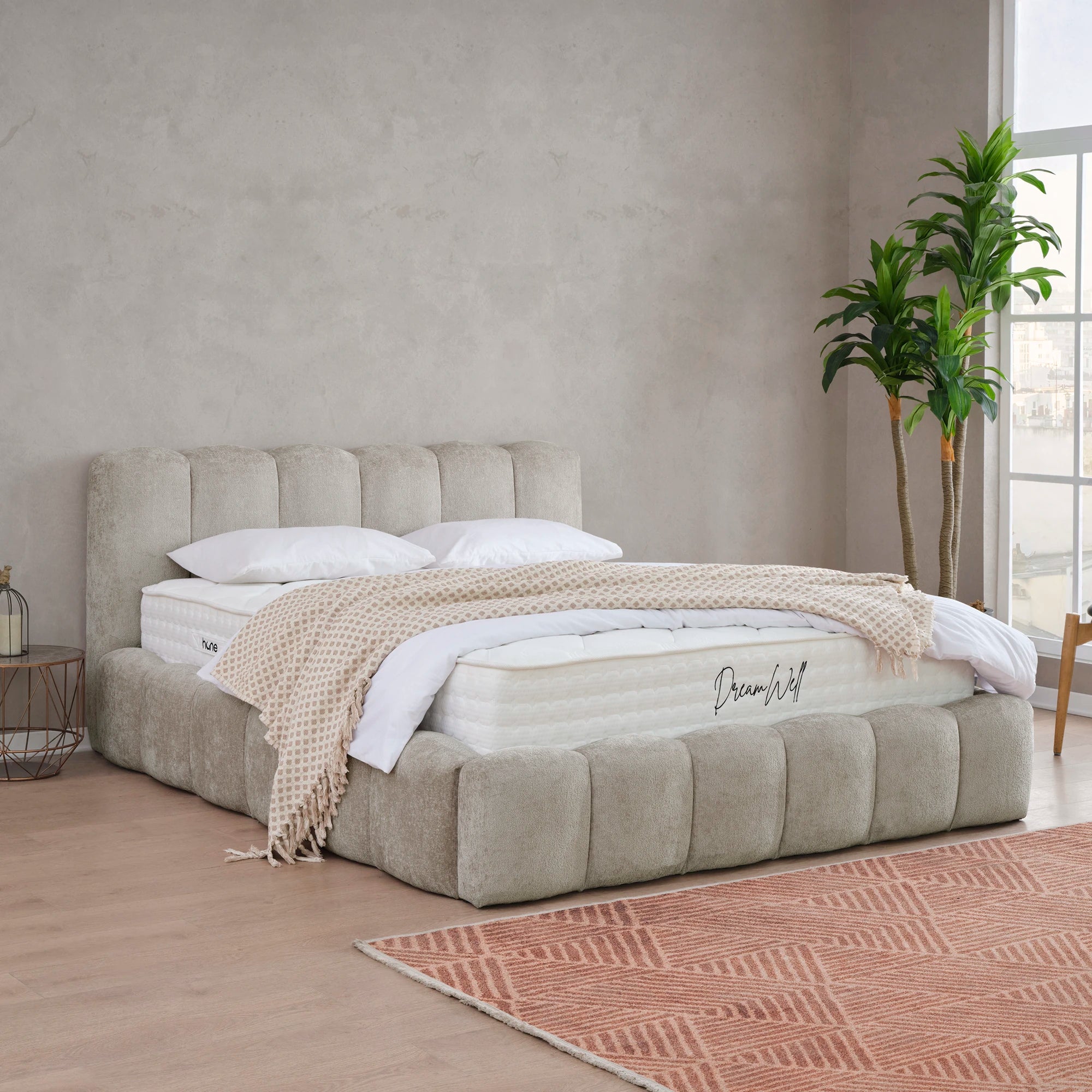 Designer Polsterbett mit Stauraum Teddy