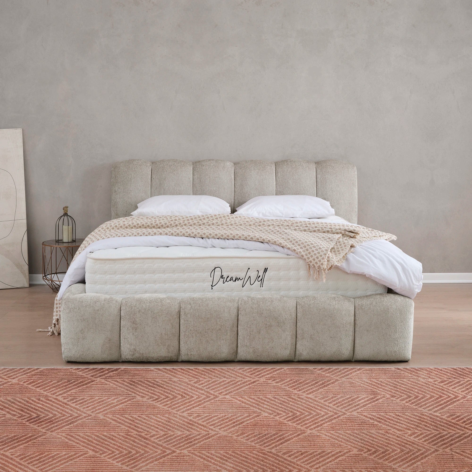 Designer Polsterbett mit Stauraum Teddy