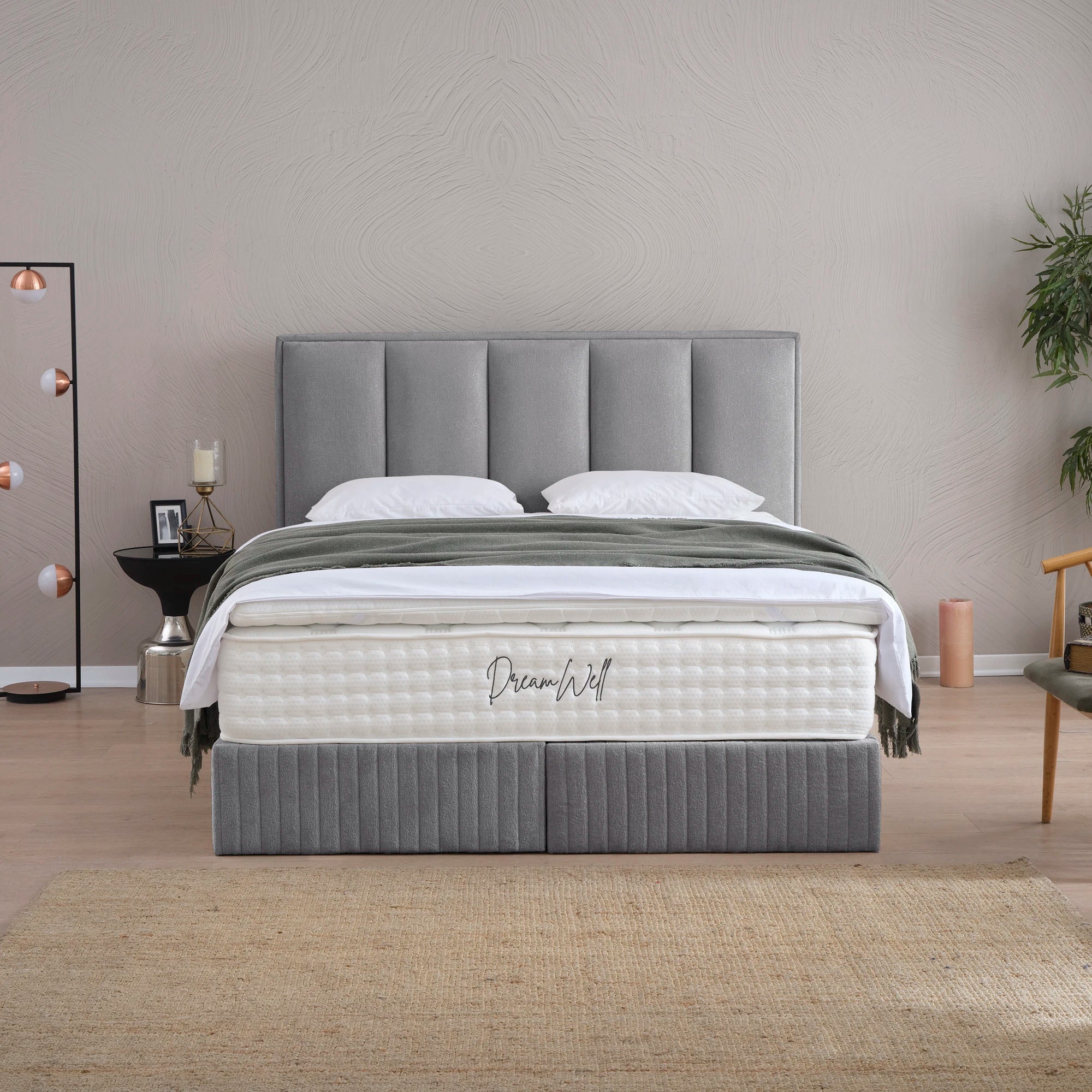 Designer Polsterbett mit Stauraum Theo