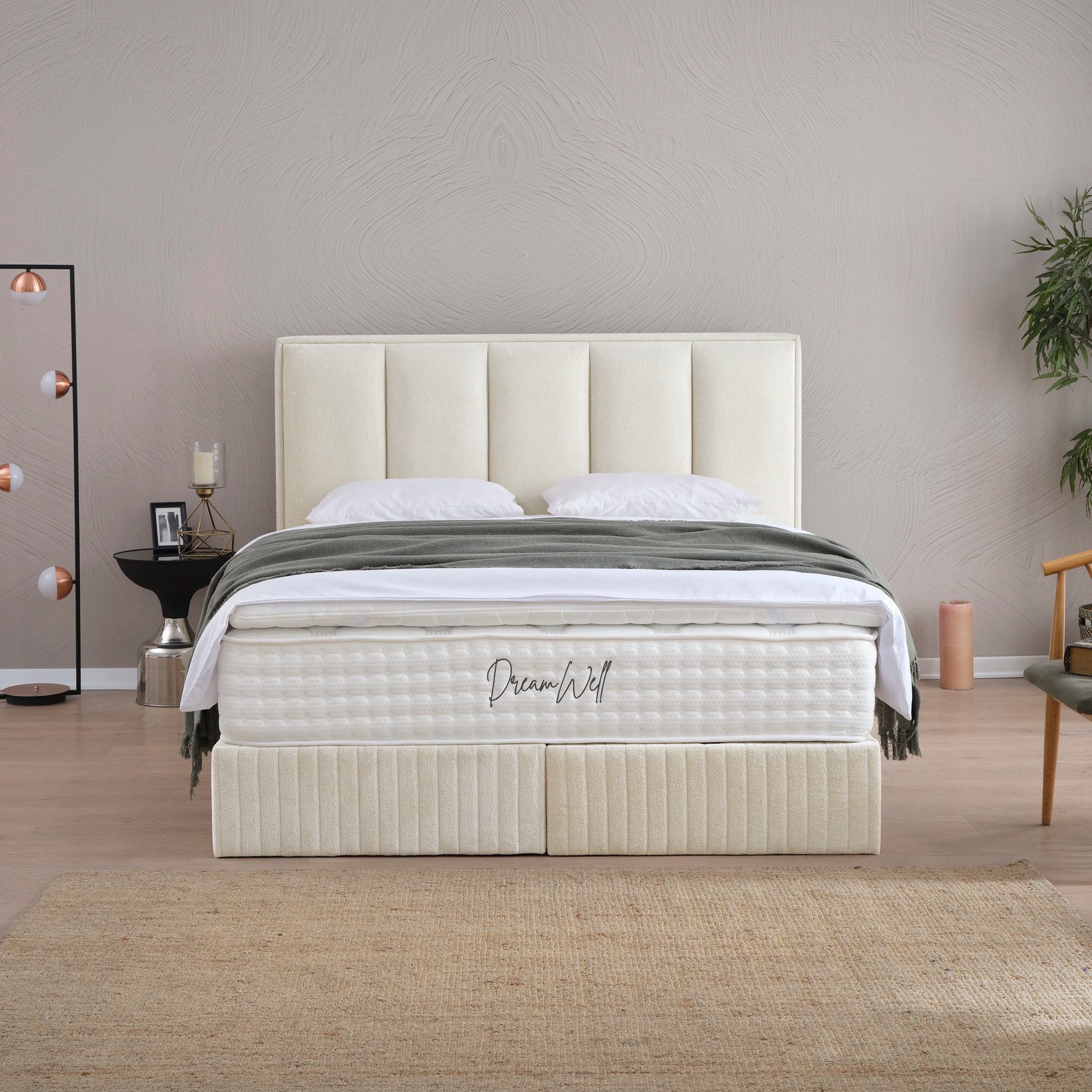 Designer Polsterbett mit Stauraum Theo