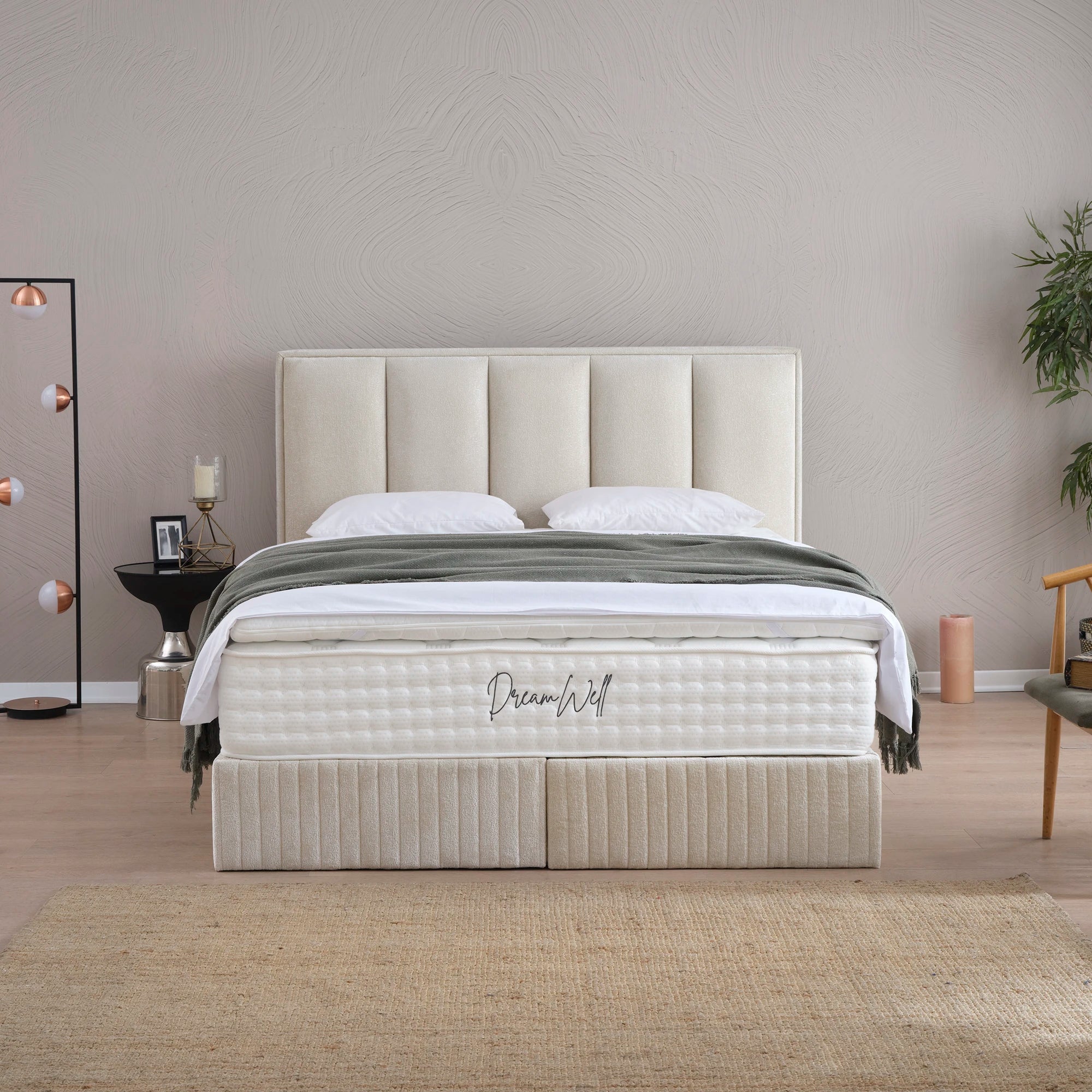 Designer Polsterbett mit Stauraum Theo