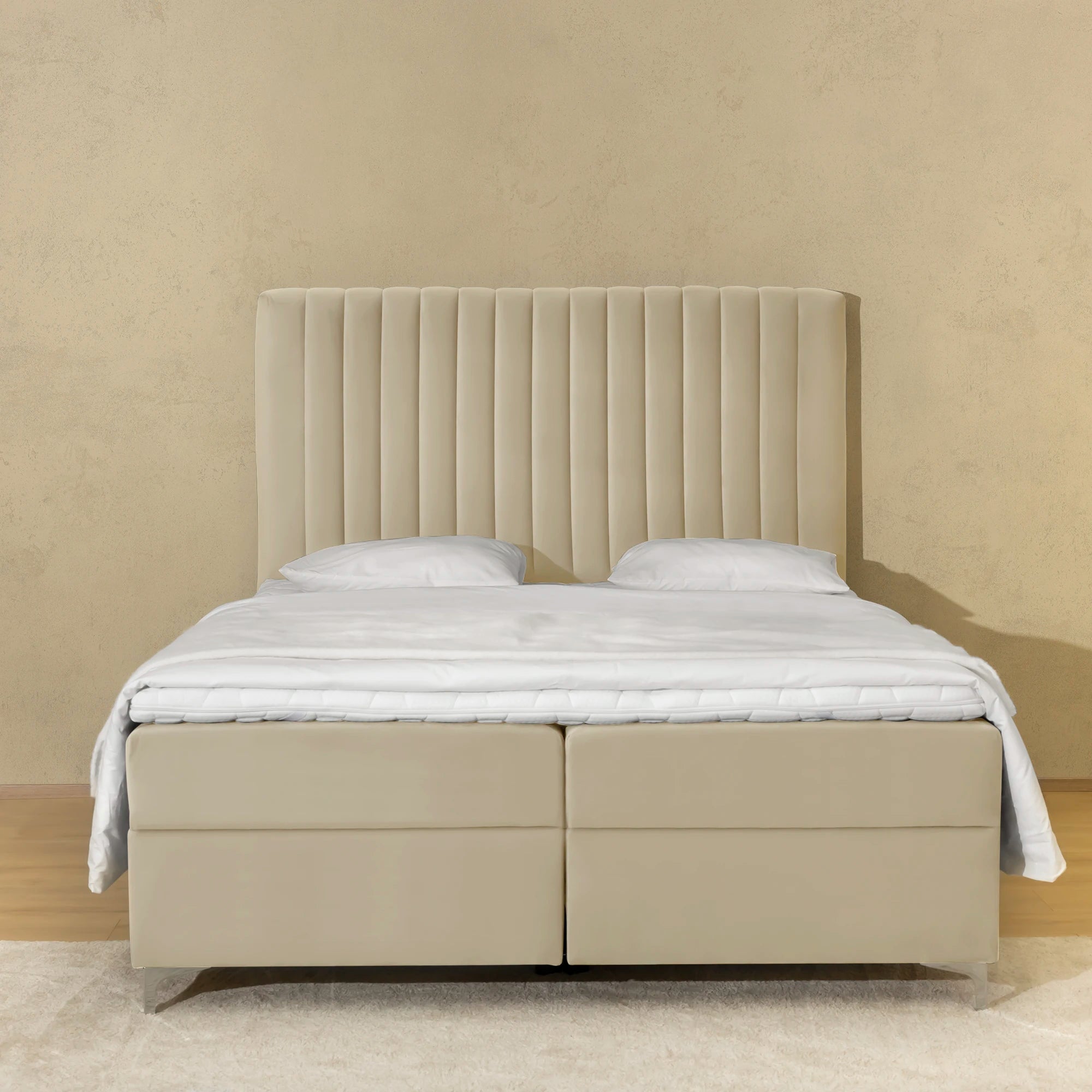 Boxsprinbett mit Stauraum MOZART