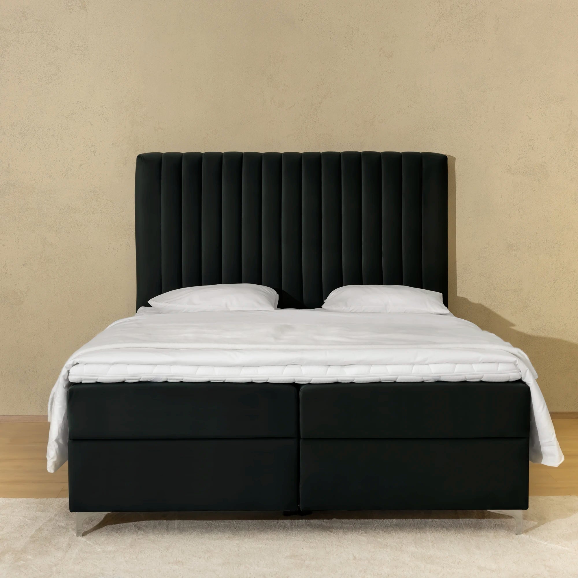 Boxsprinbett mit Stauraum MOZART