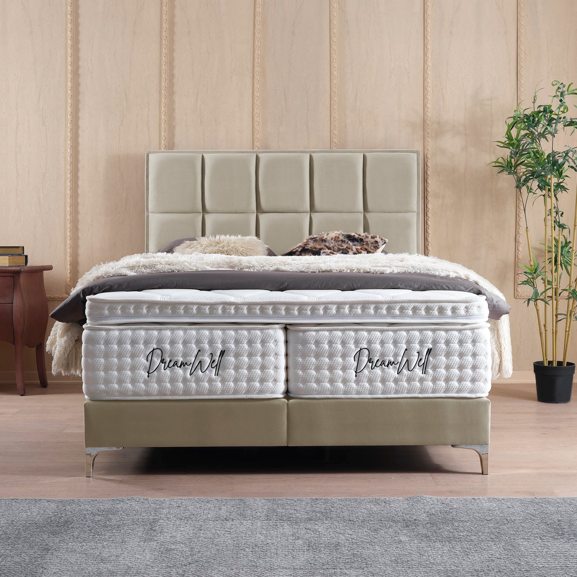 Posteľ s pružinovým boxom CASTLE