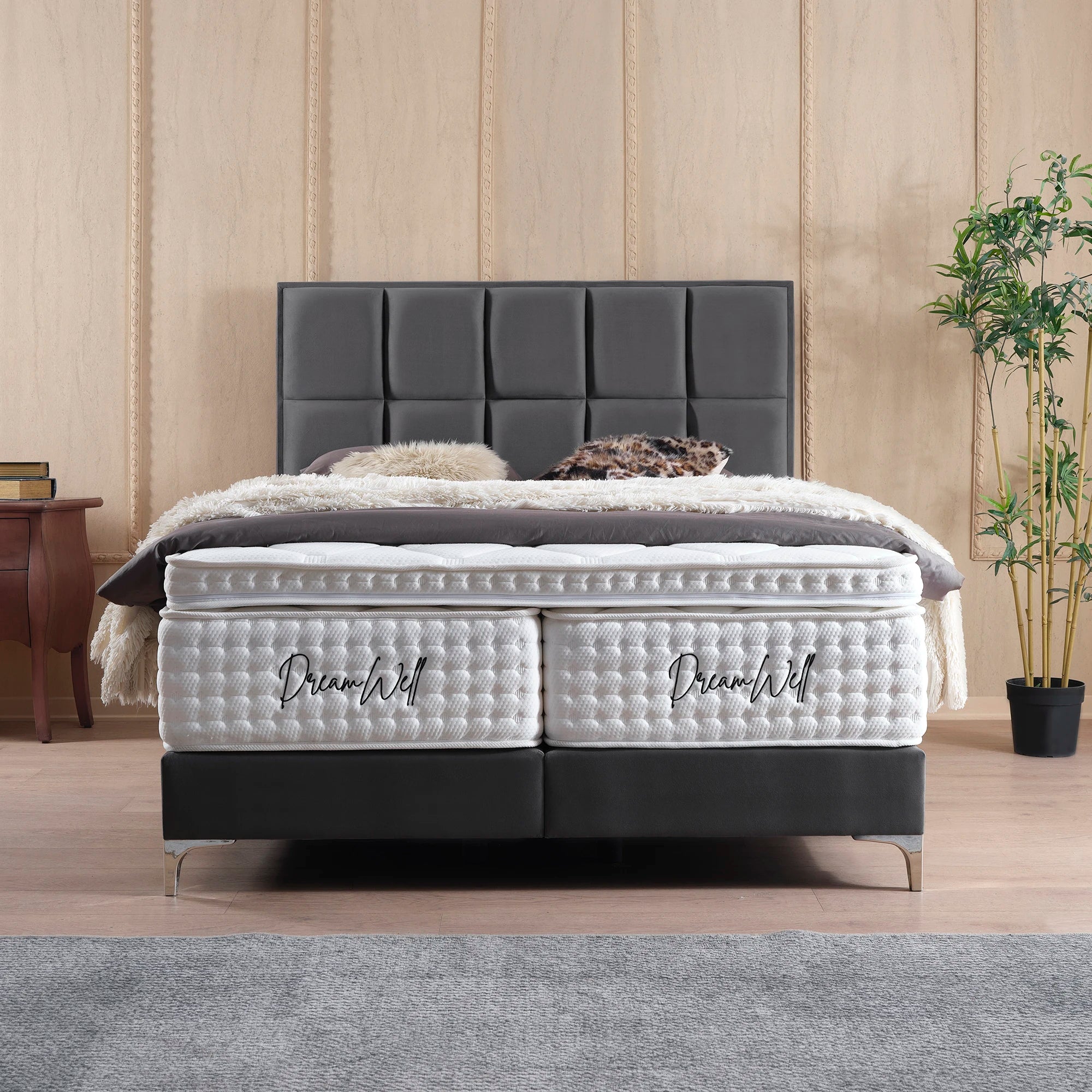 Posteľ s pružinovým boxom CASTLE