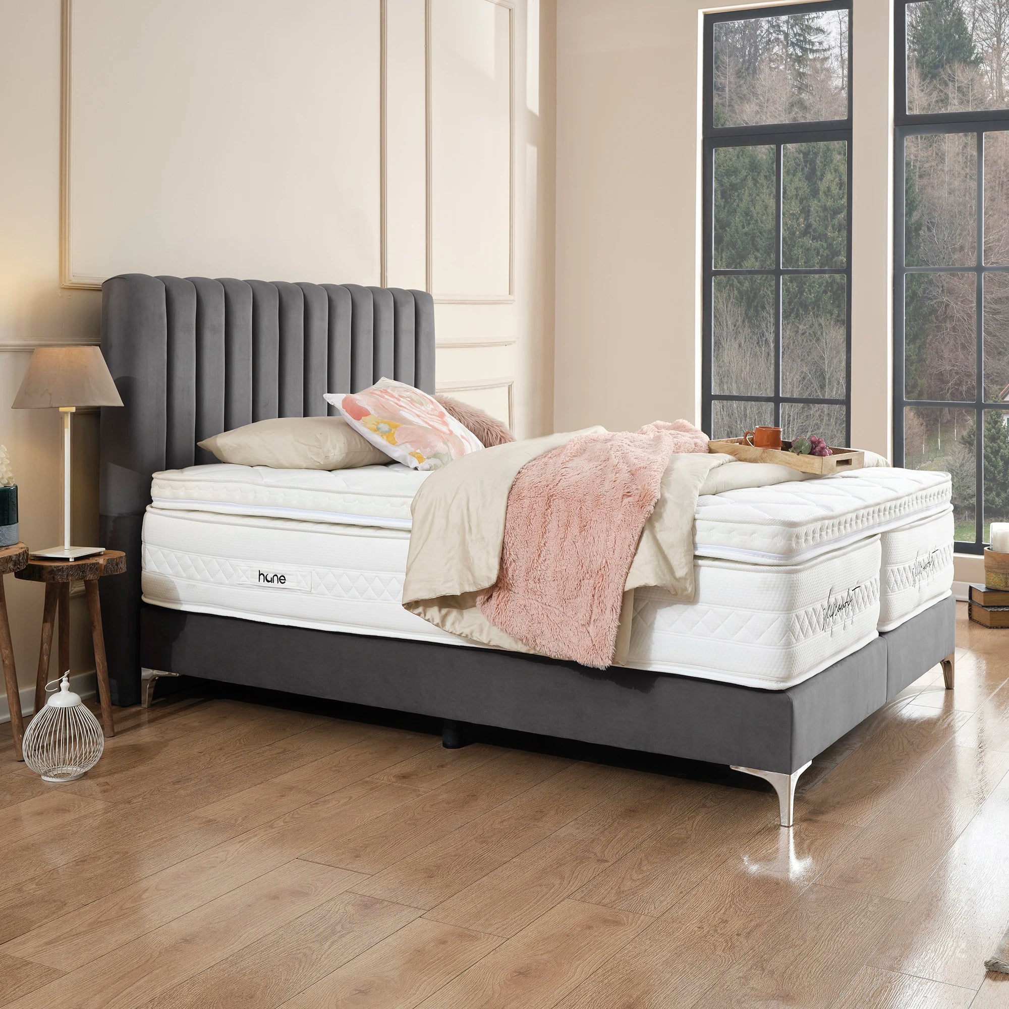 Posteľ s boxspringom DUBAJ