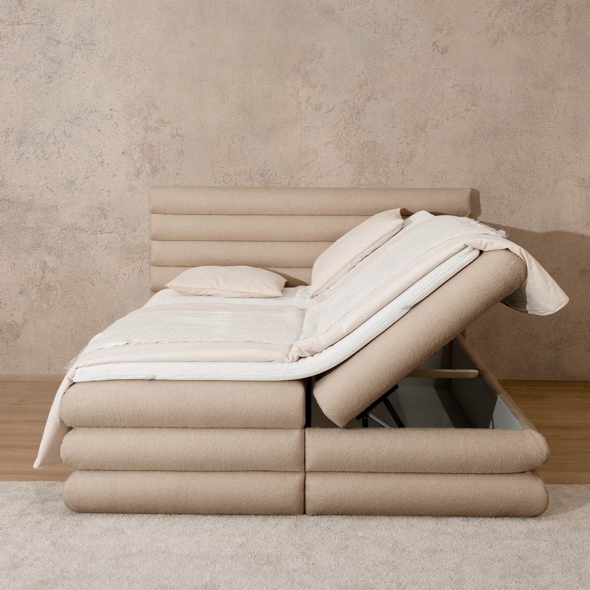 Boxspringbett mit Stauraum FLUFFY