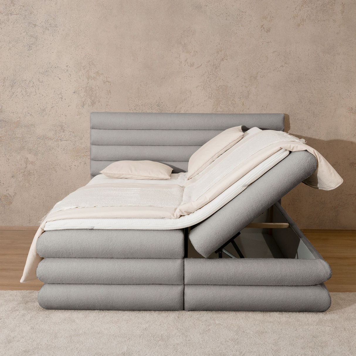 Boxspringbett mit Stauraum FLUFFY