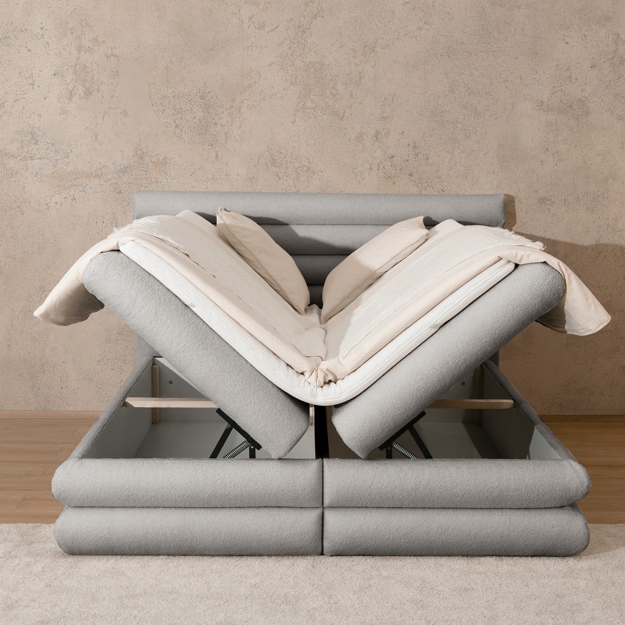 Boxspringbett mit Stauraum FLUFFY