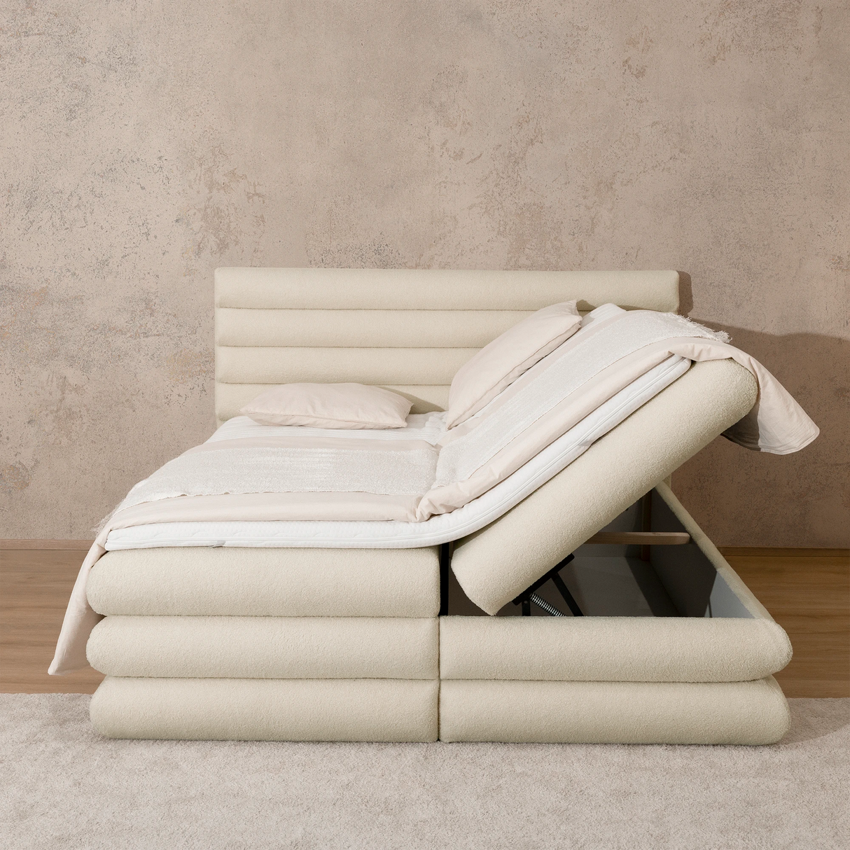 Boxspringbett mit Stauraum FLUFFY