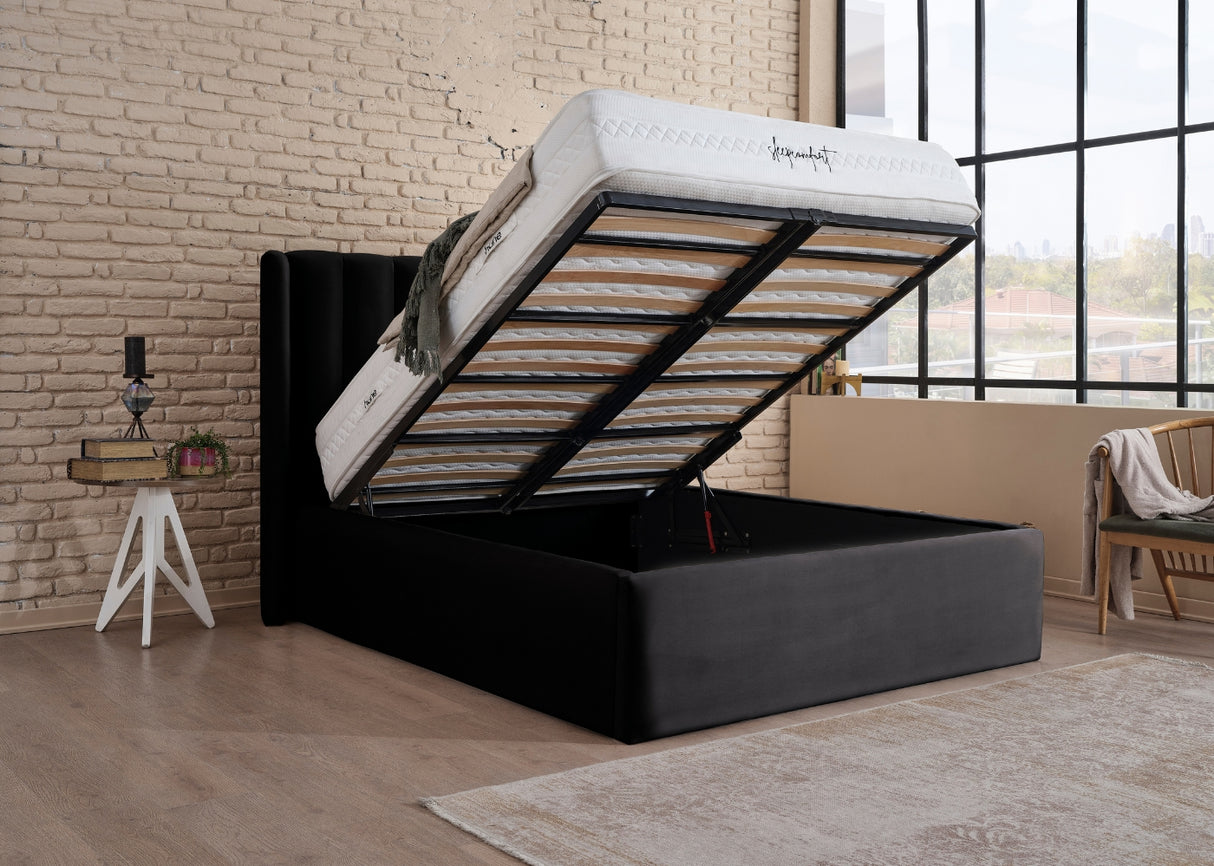 Bett mit XXL Stauraum COMO