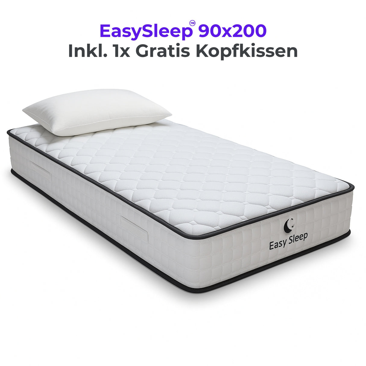 EasySleep Matratze 90x200 (+ 1x Gratis Kopfkissen)