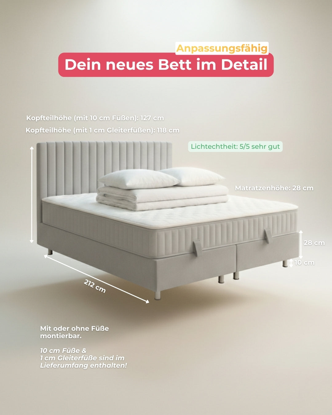 Spar-Set Luna inkl. Wendematratze H3/H4