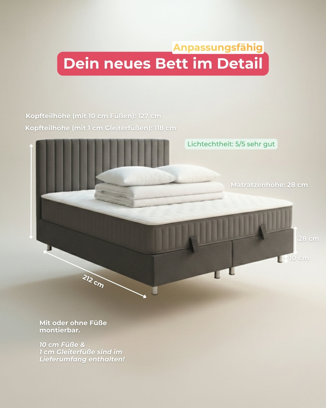 Spar-Set Luna inkl. Wendematratze H3/H4