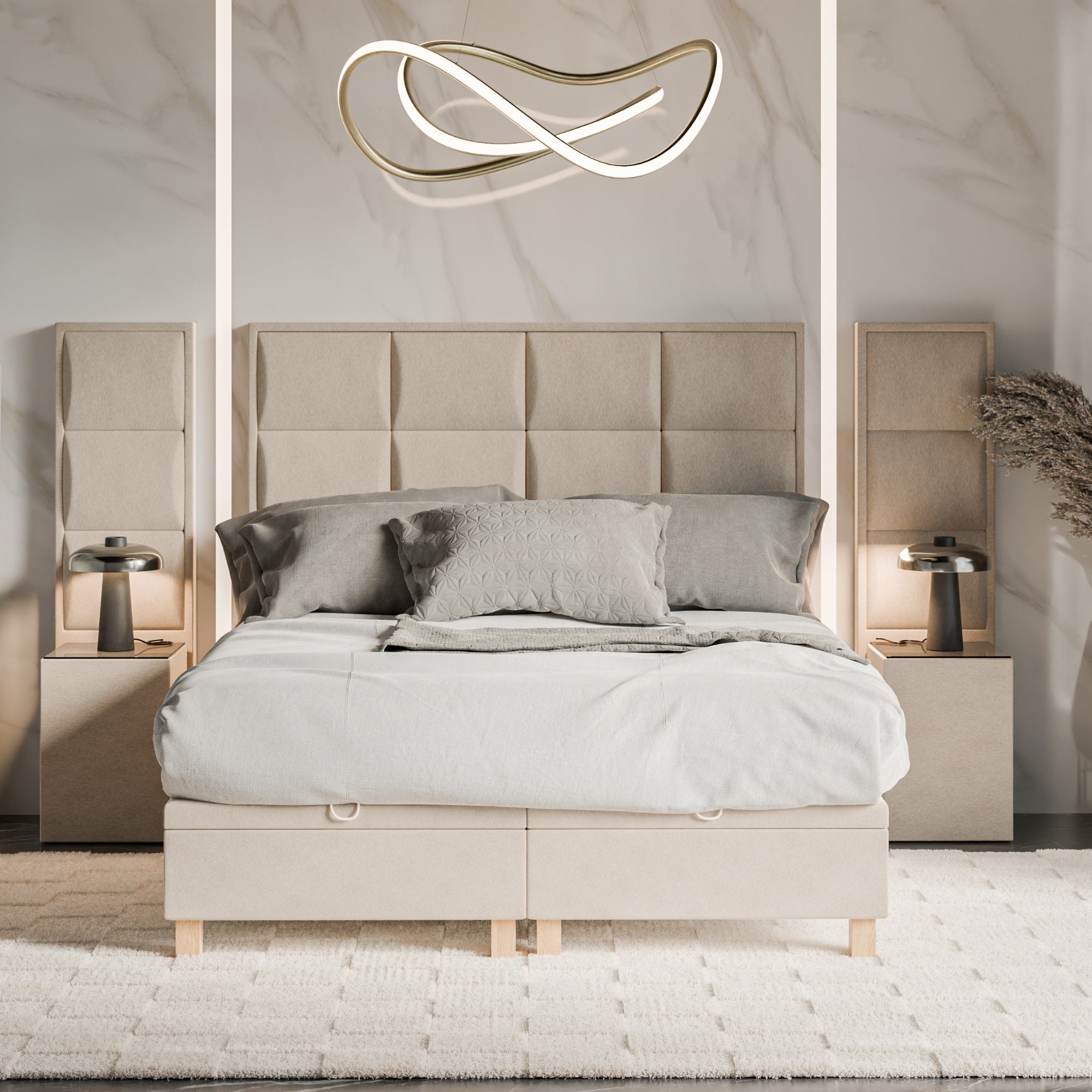 Komplettes Bett MAJESTIC (inkl. Cloudy Matratze)