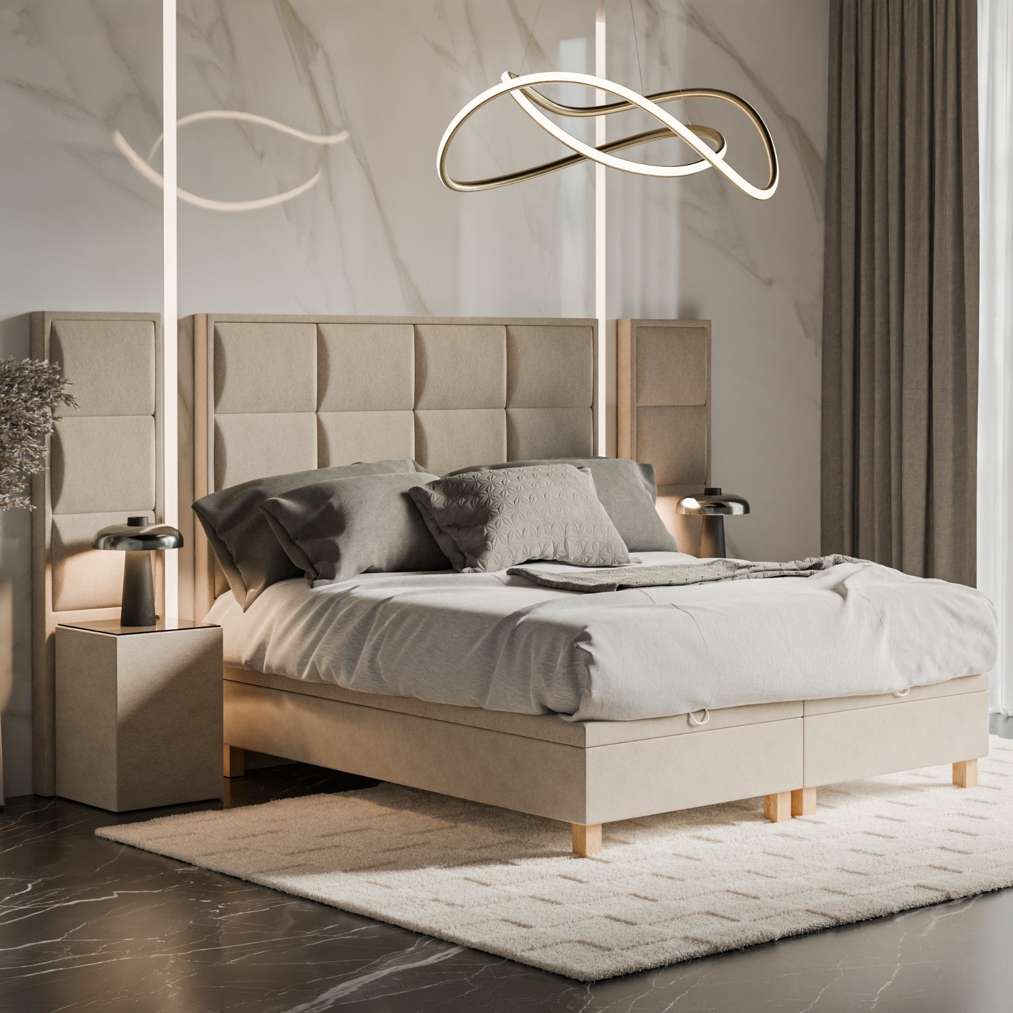Komplettes Bett MAJESTIC (inkl. Cloudy Matratze)