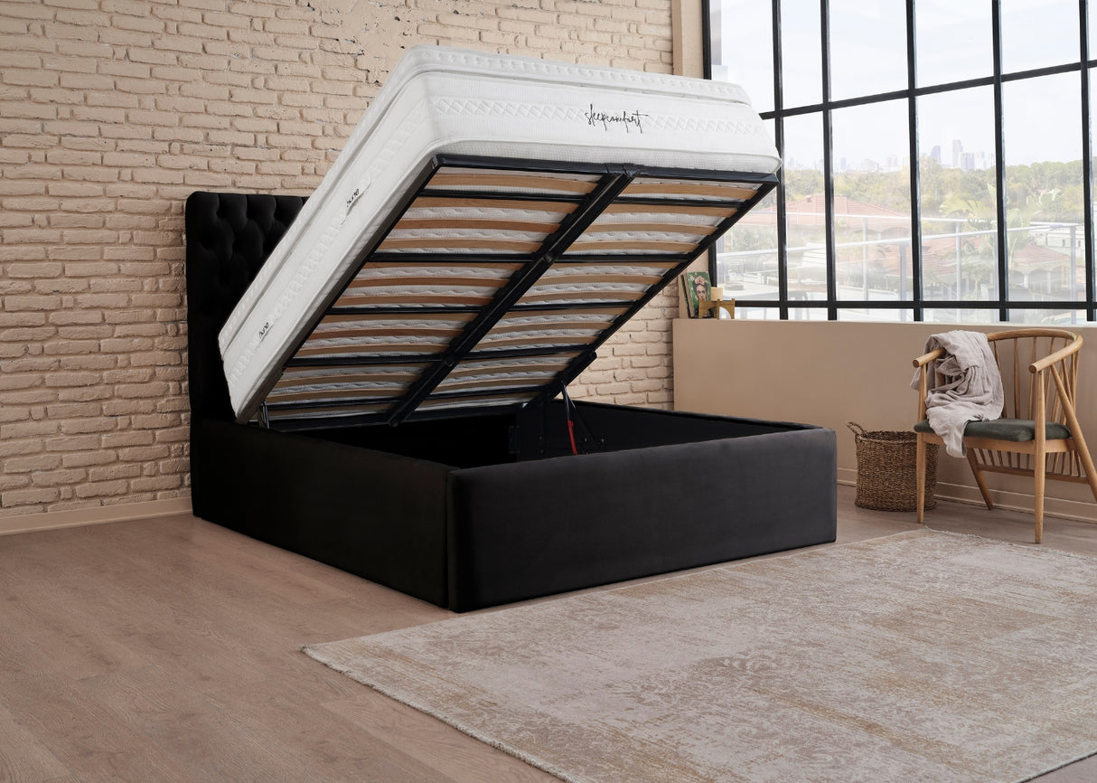 Bett mit XXL Stauraum ROMA ONE