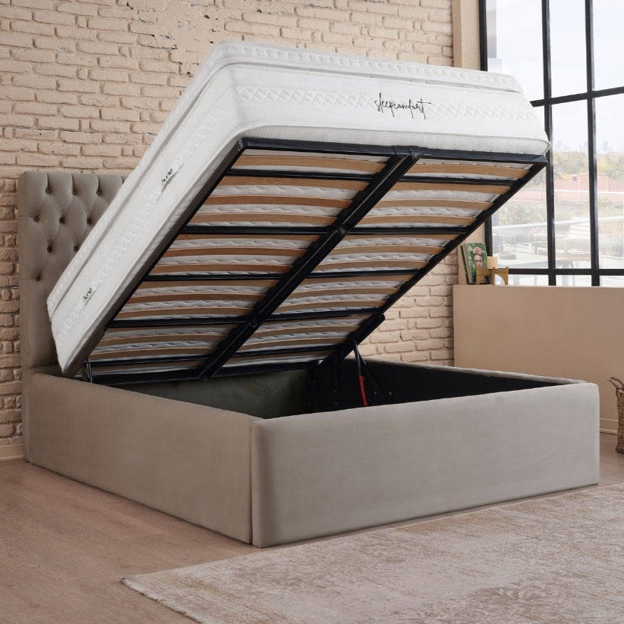 Bett mit XXL Stauraum ROMA ONE