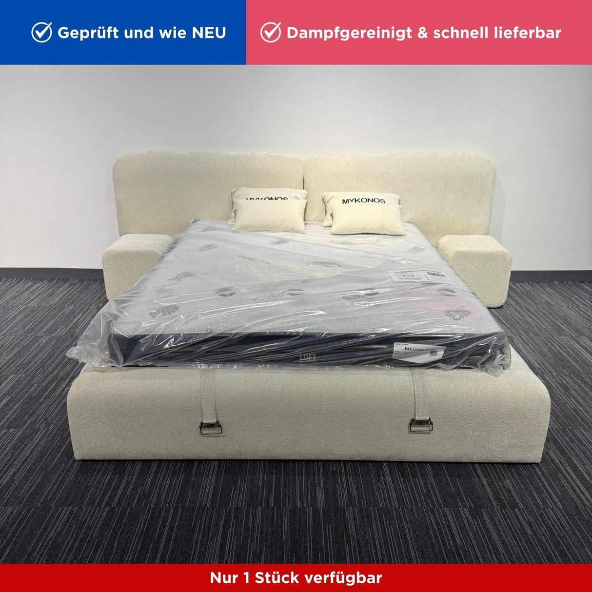 MYCONOS 160×200 inkl. Matratze & Stauraum