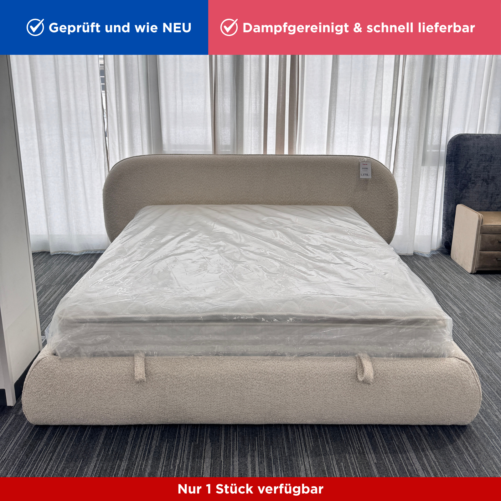 EVORA 180×200 – Stauraumbett