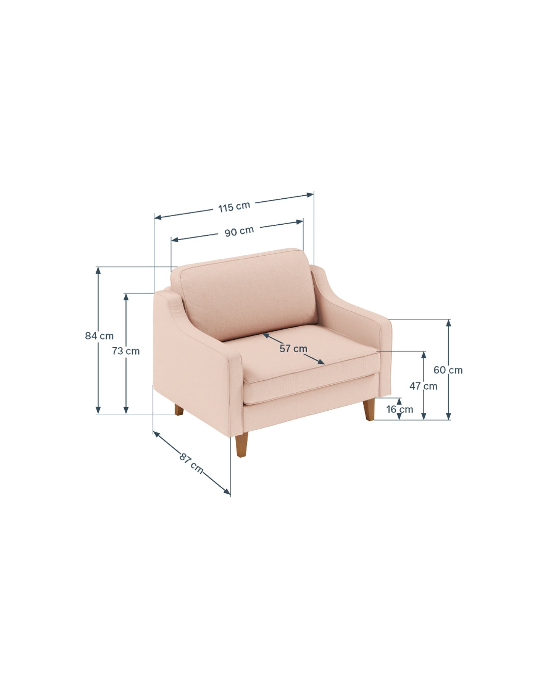 Modulares Sofa Robin 1,5-Sitzer