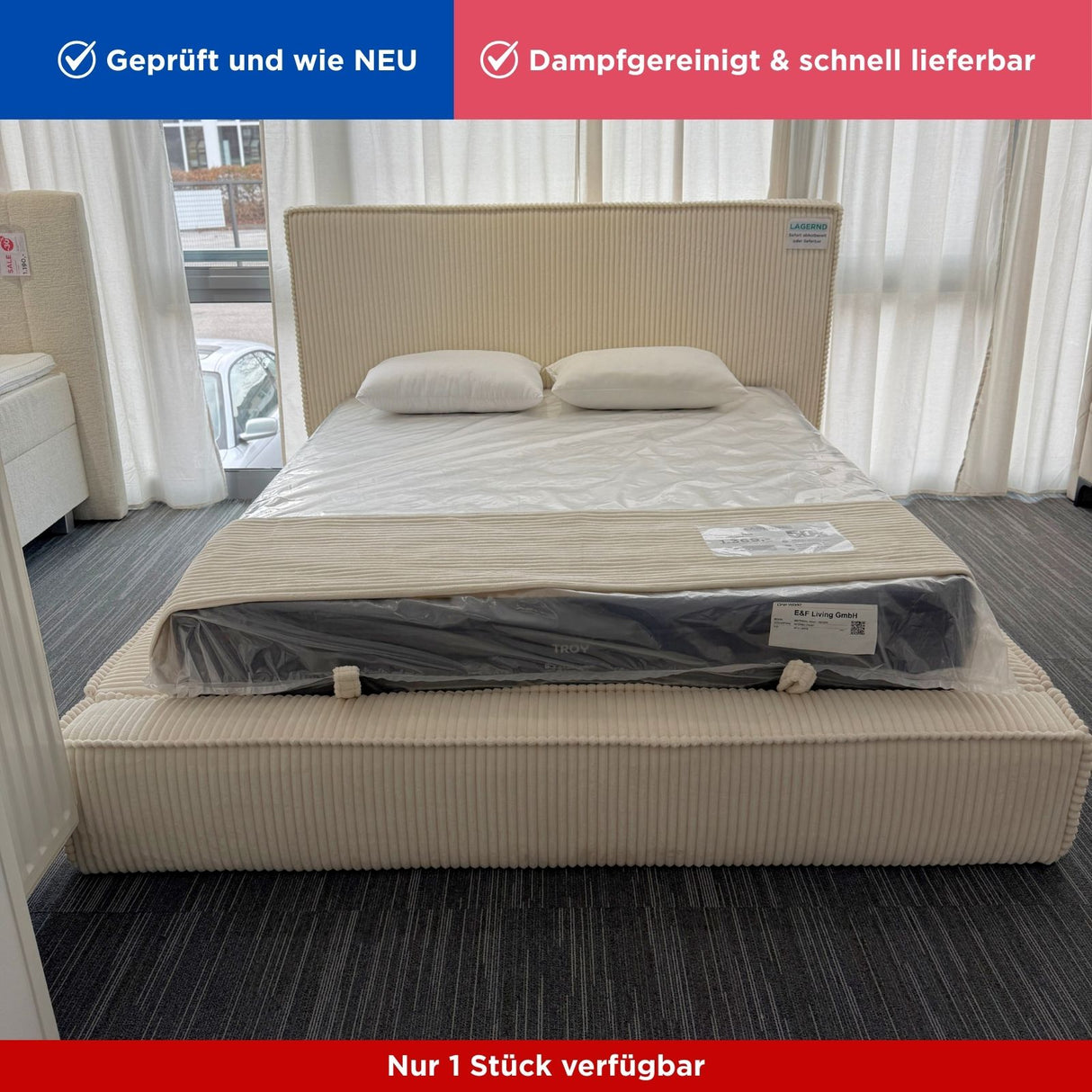 MADRID 160×200 inkl. Matratze & Stauraum