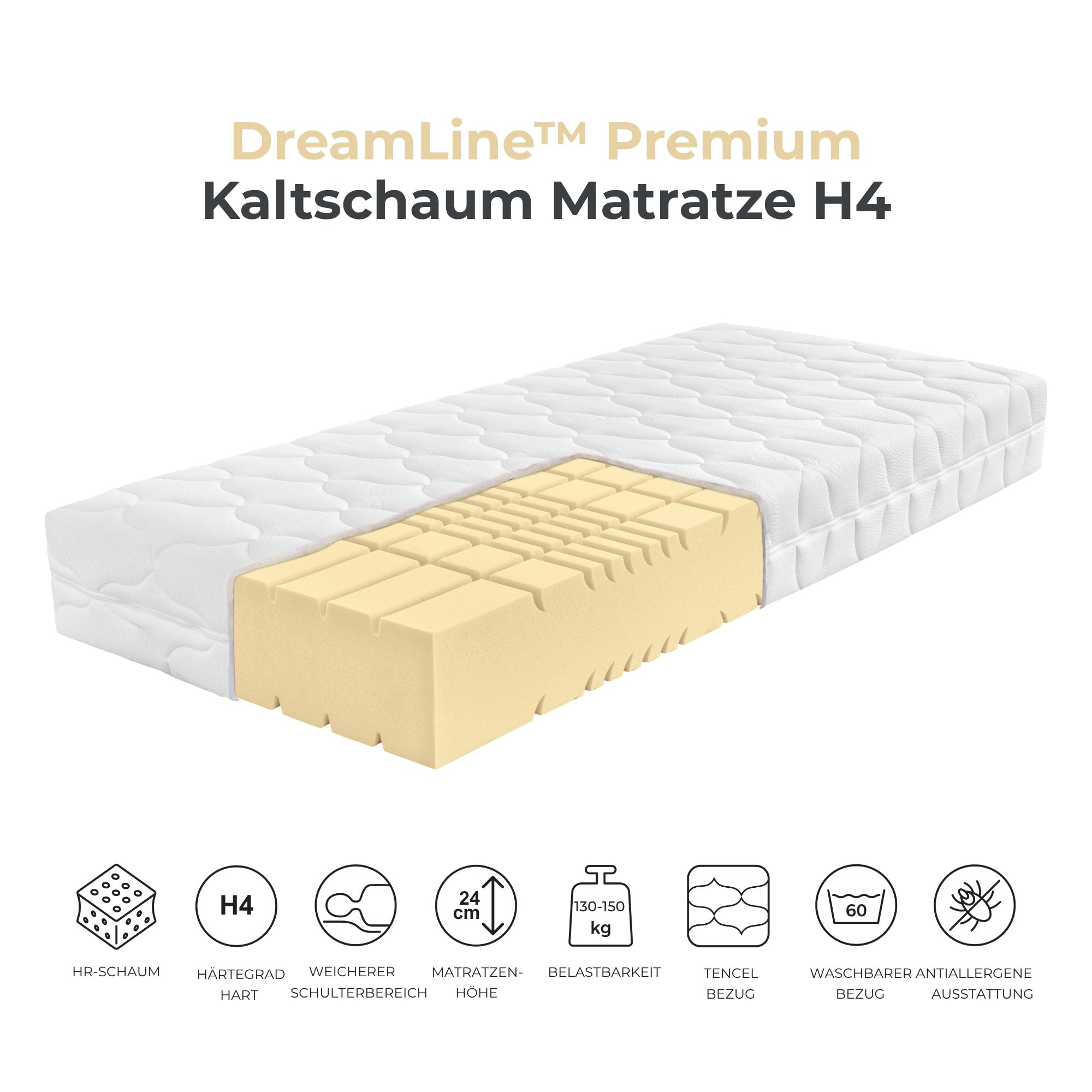 DreamLine™ Ergo Premium Kaltschaummatratze