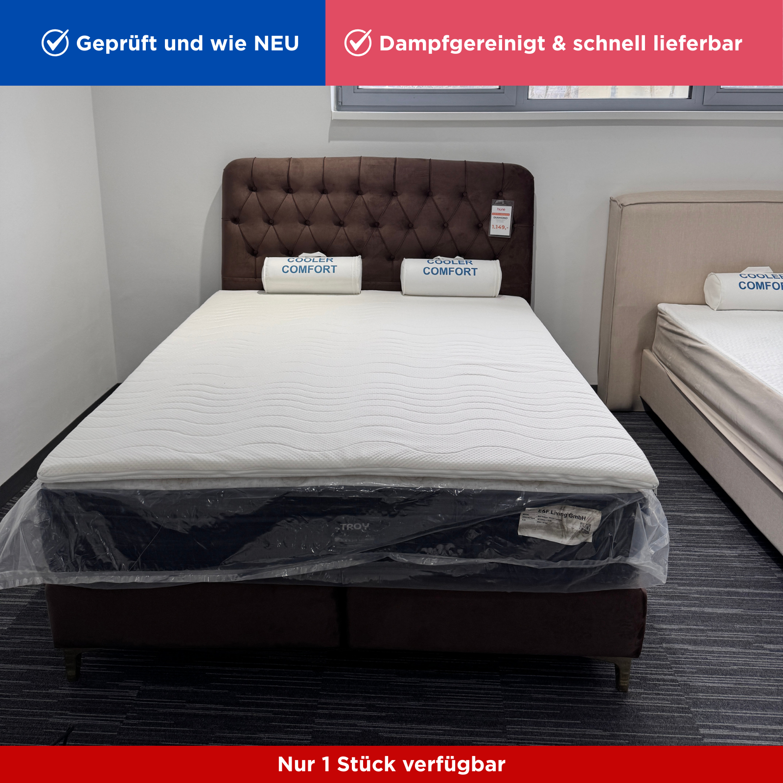 DIAMOND 160×200 - Boxspringbett